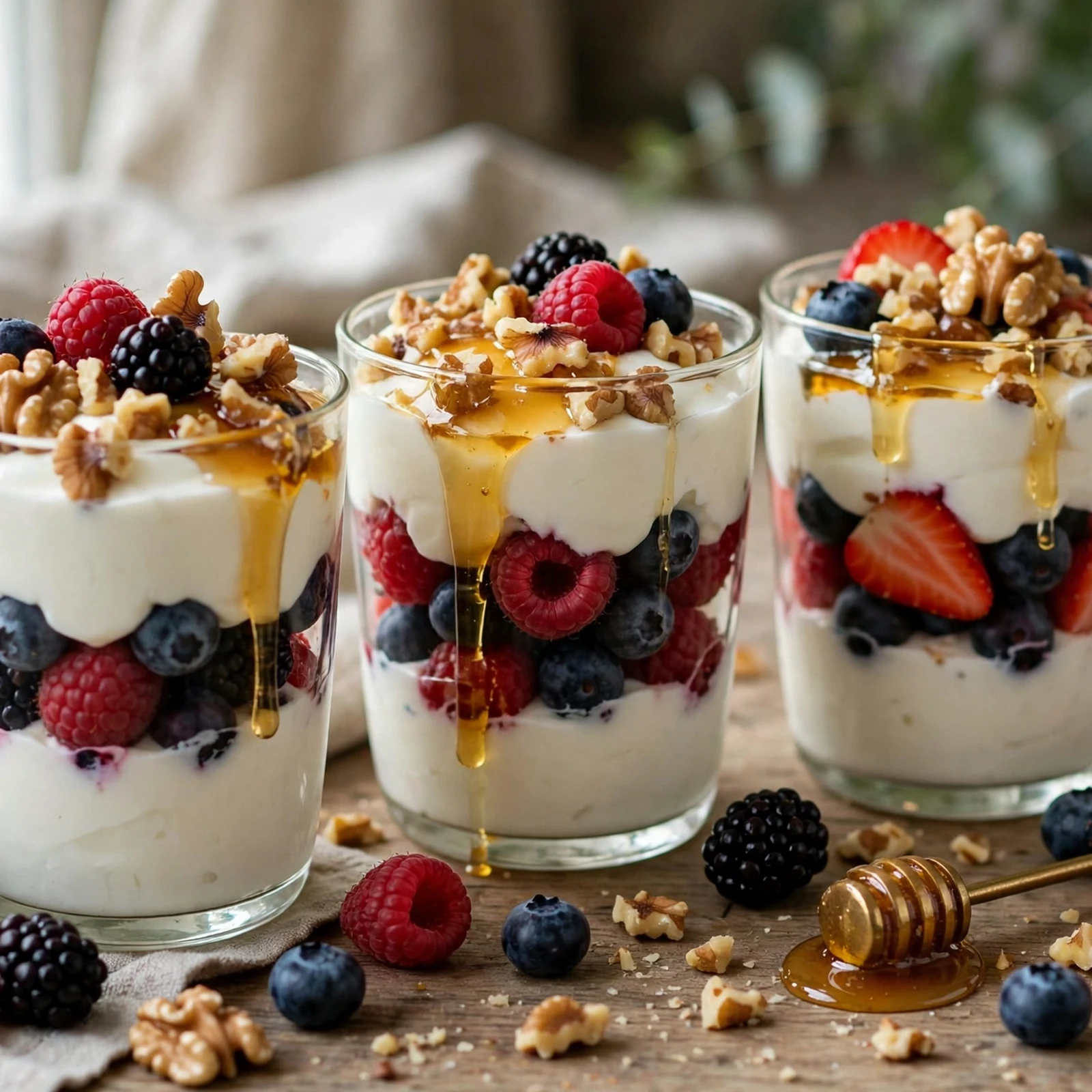 12 Summer Anti-Inflammatory Meal Prep Ideas for Busy Days: Greek Yogurt Walnut Parfaits