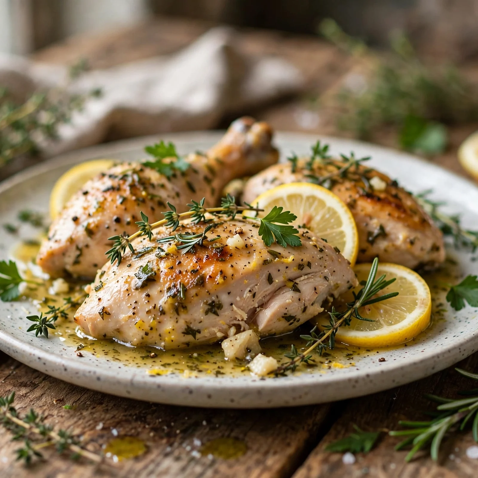 20 Anti-Inflammatory Slow Cooker Recipes for Fall: 12. Lemon Herb Slow Cooker Chicken