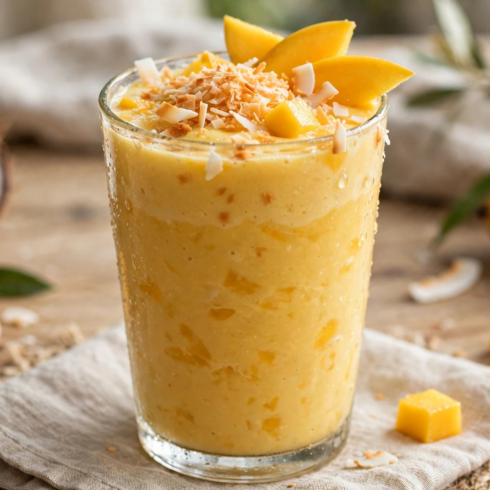 20 Hydrating Summer Anti-Inflammatory Drinks And Smoothies: 12. Mango Coconut Smoothie