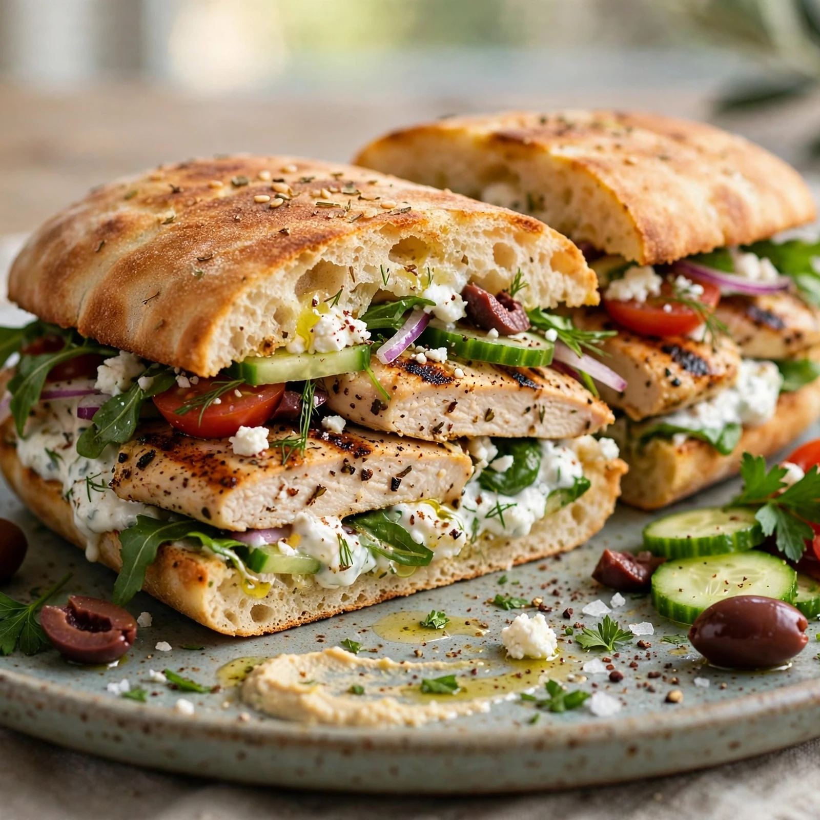 15 Satisfying 21 Day Fix Sandwich Ideas That Keep You on Track: 10. Mediterranean Chicken Sandwich