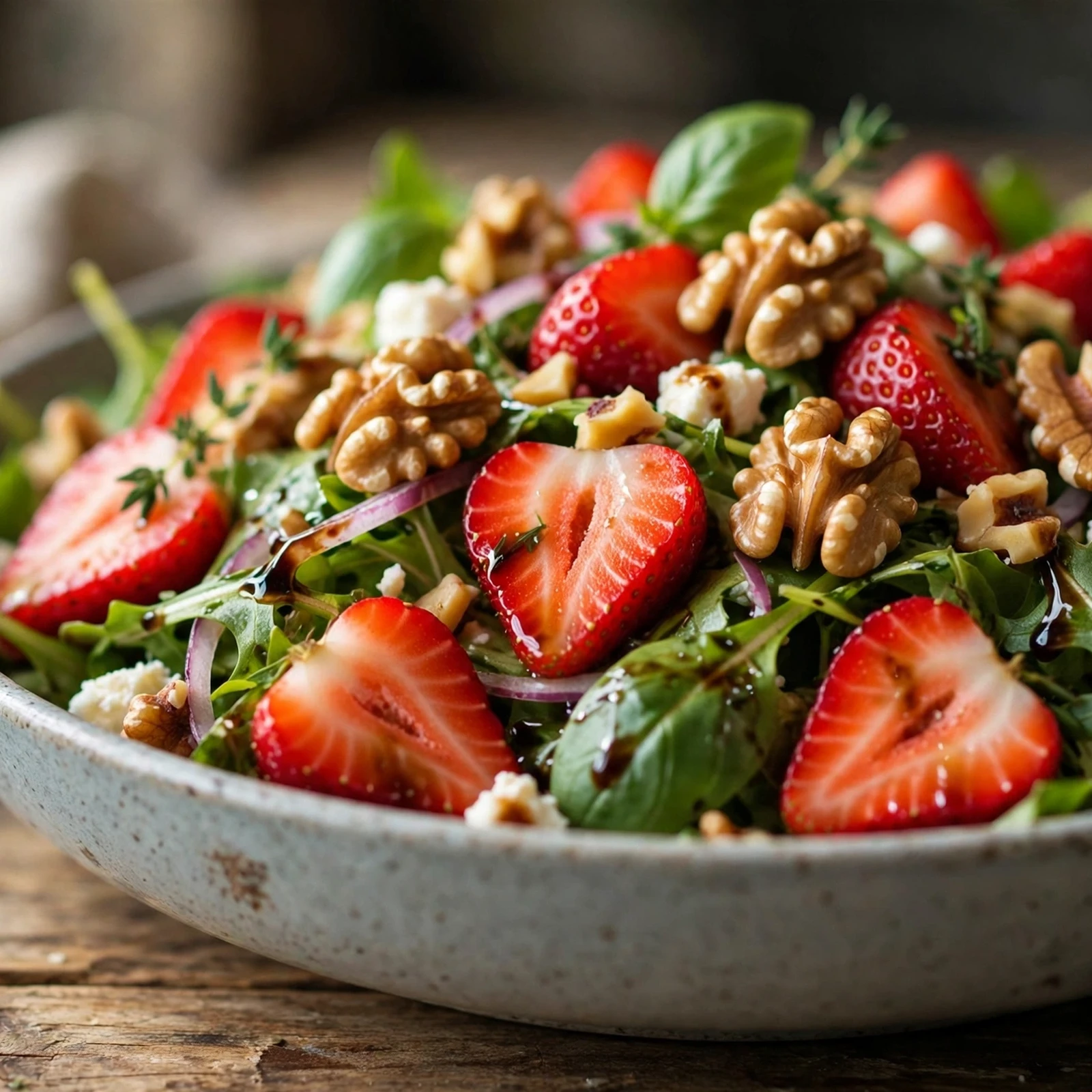 20 No-Cook Anti-Inflammatory Meals for Hot Summer Days: 12. Strawberry Walnut Salad