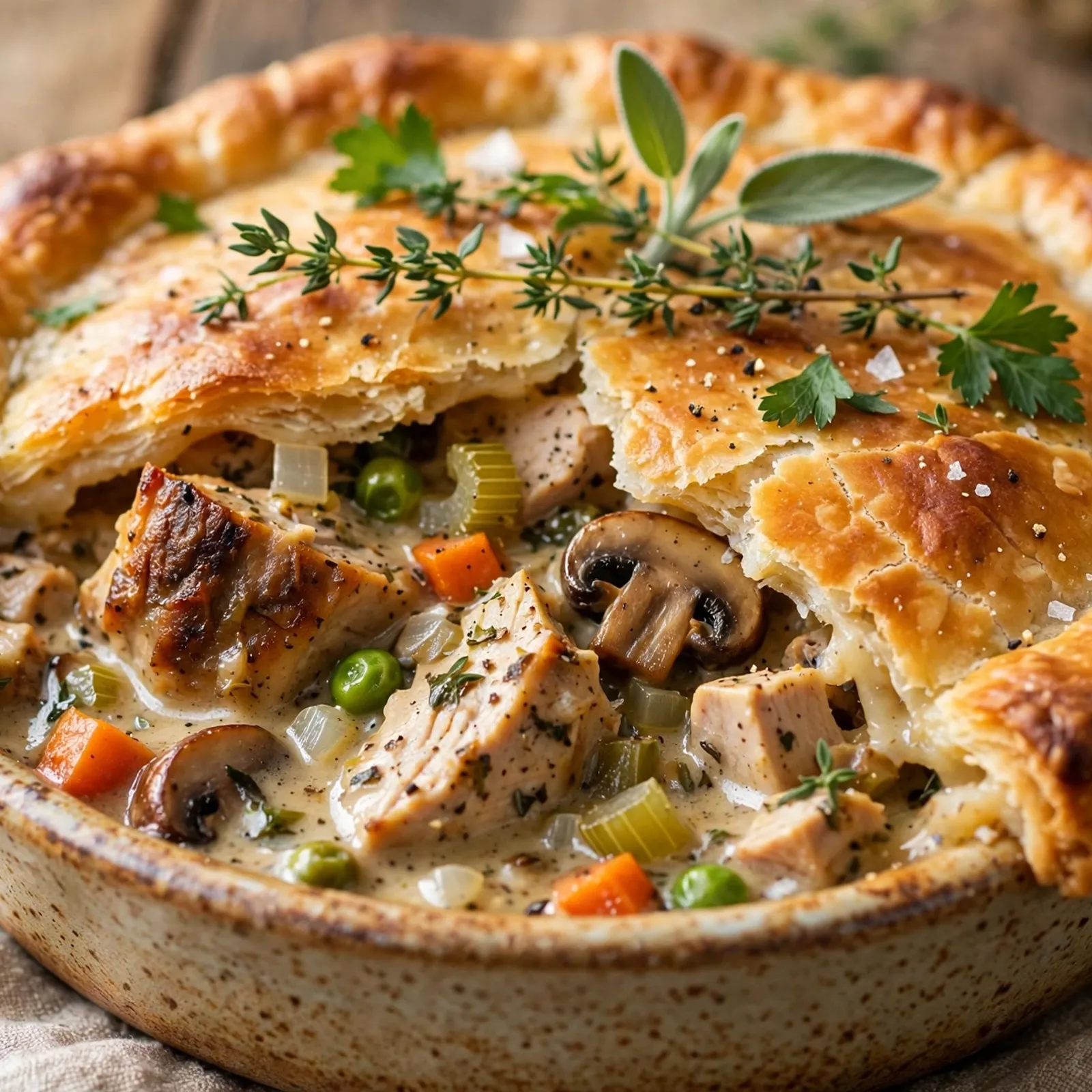 15 Cozy 21 Day Fix Chicken Pot Pie Recipes for Comfort Food Lovers: 10. Turkey and Chicken Pot Pie