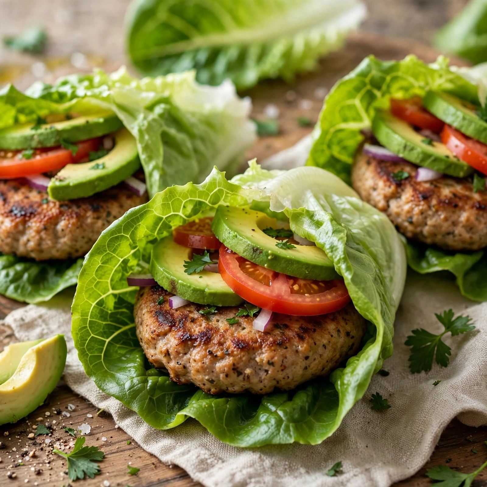 20 Light Summer Anti-Inflammatory Dinners Recipes for Warm Evenings: 12. Turkey Lettuce Burger Wraps