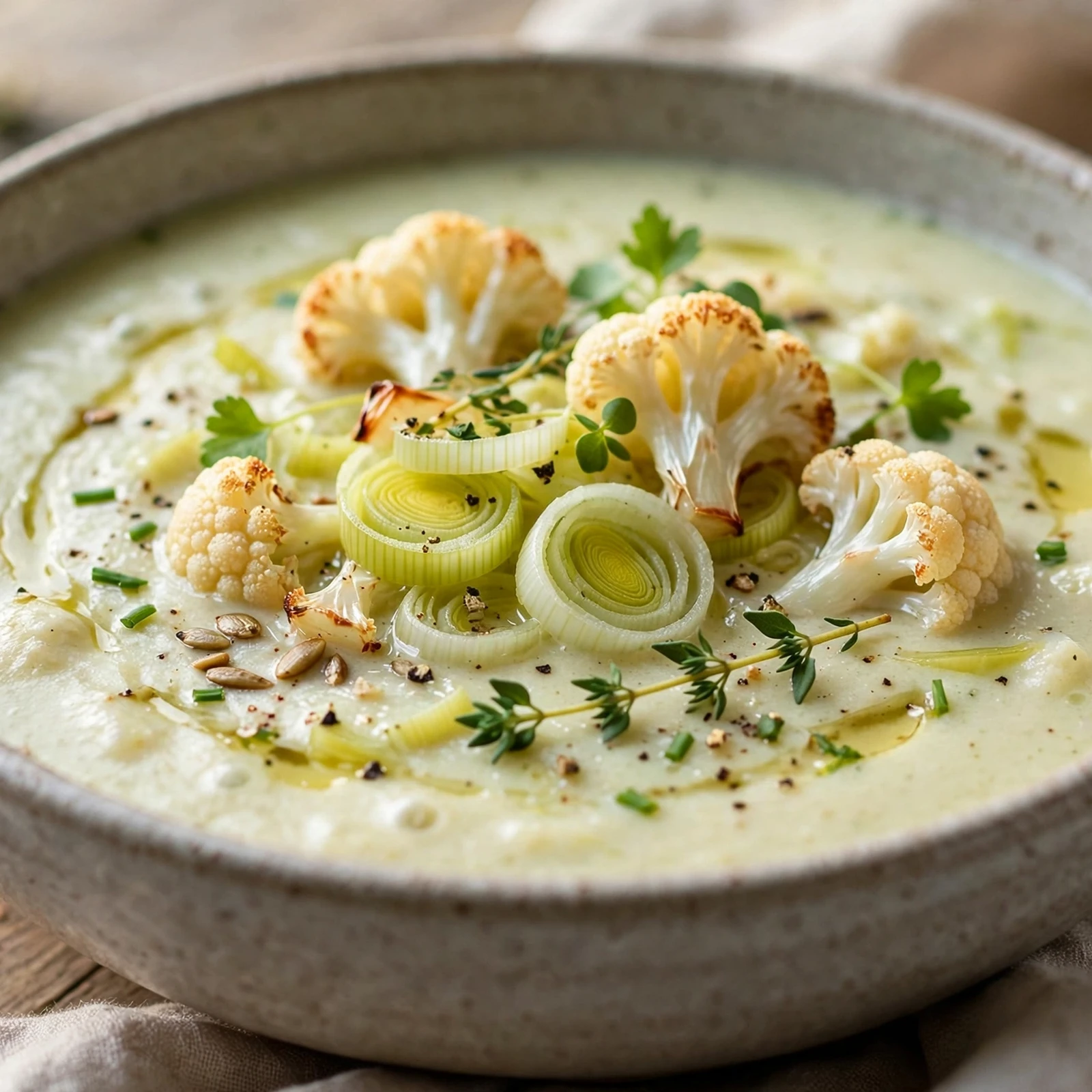 15 Creamy 21 Day Fix Cauliflower Soup Recipes You’ll Make on Repeat: 11. Cauliflower Leek Soup