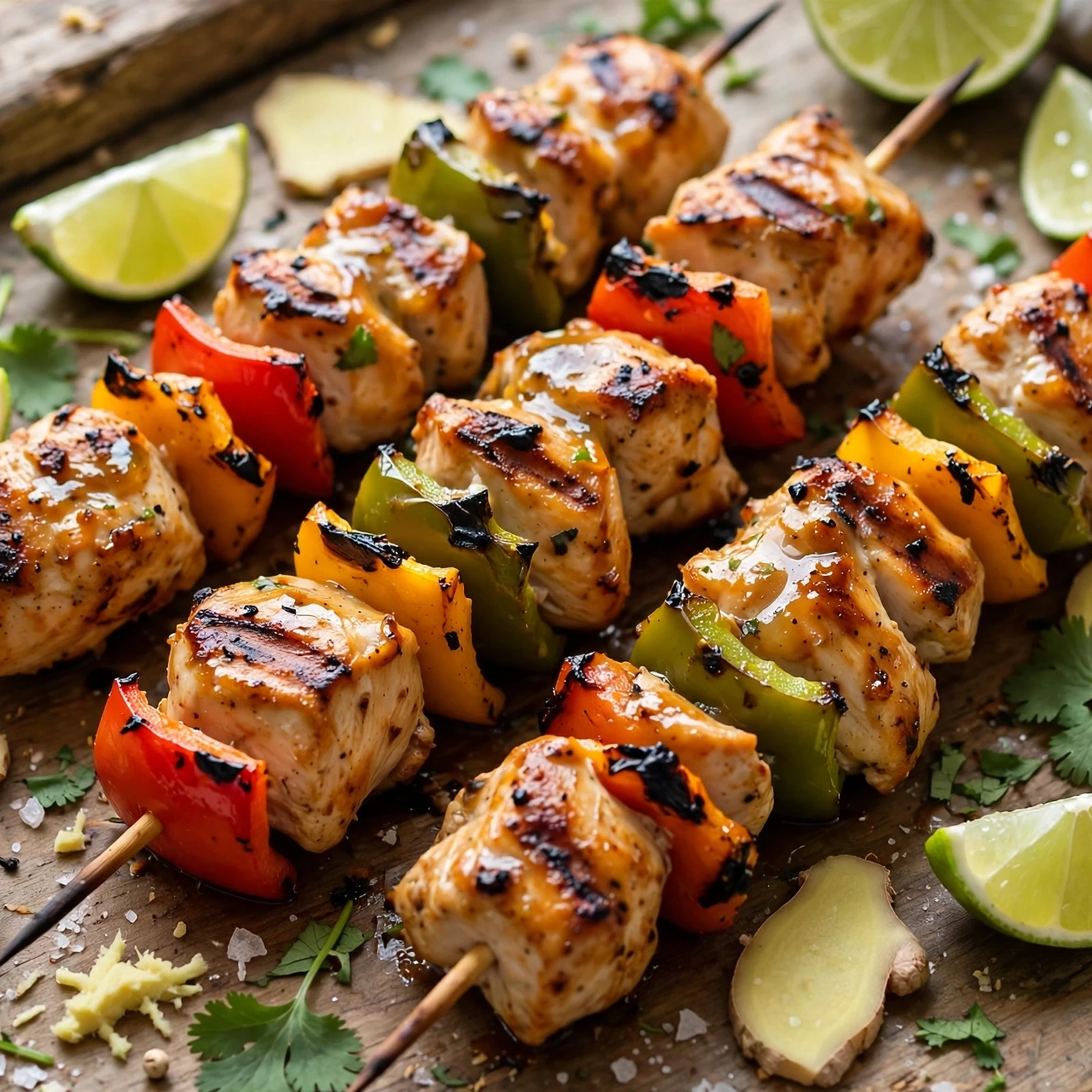 15 Summer Anti-Inflammatory BBQ Recipes for Cookouts: 13. Ginger Lime Chicken Skewers