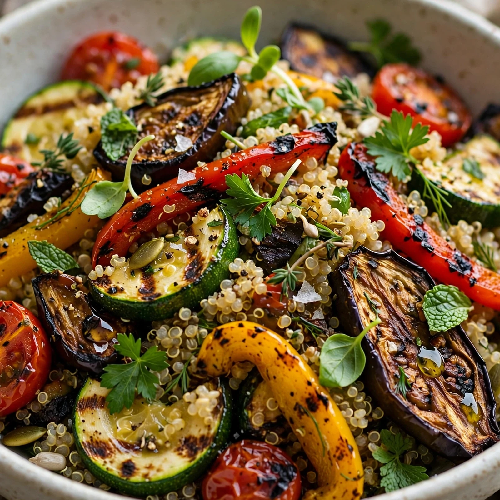 15 End-of-Summer Anti-Inflammatory Recipes to Soak In the Season: 12. Grilled Vegetable Quinoa Salad