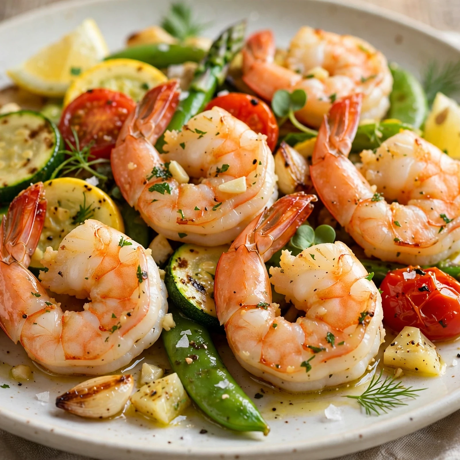 15 Summer Anti-Inflammatory Recipes to Start the Season Right: 11. Lemon Garlic Shrimp with Summer Vegetables