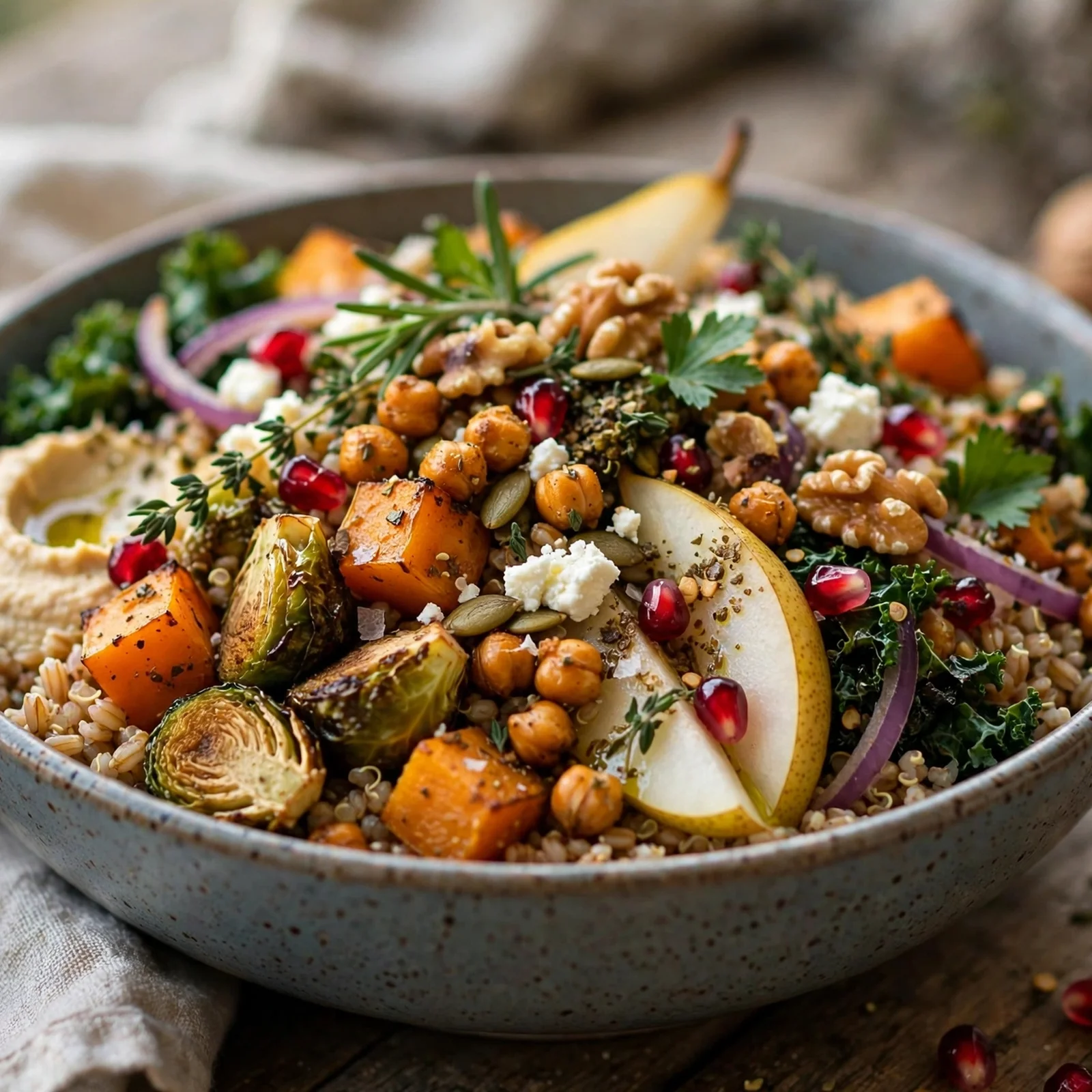 20 Fall Anti-Inflammatory Harvest Bowls with Root Vegetables: 12. Mediterranean Fall Harvest Bowl