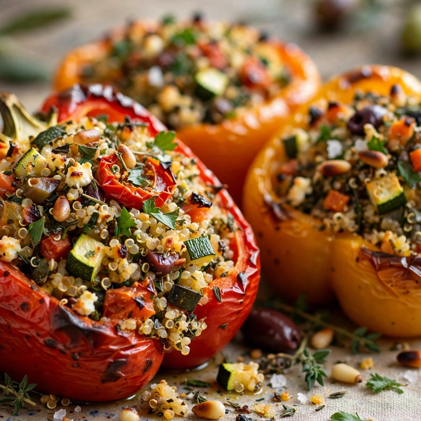 12 Vegan Anti-Inflammatory Summer Meals That Keep It Cool: 11. Mediterranean Stuffed Bell Peppers