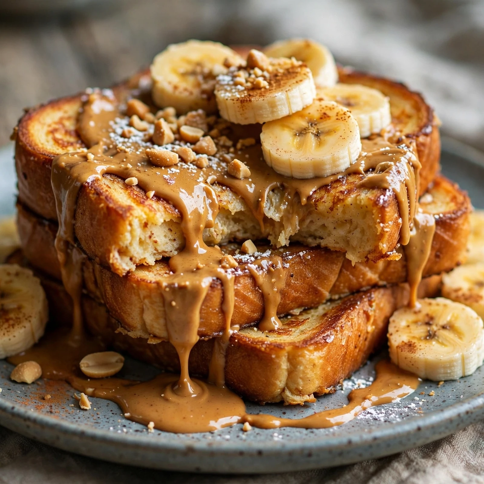 15 Indulgent 21 Day Fix French Toast Recipes That Won’t Break Your Plan: 11. Peanut Butter Banana French Toast