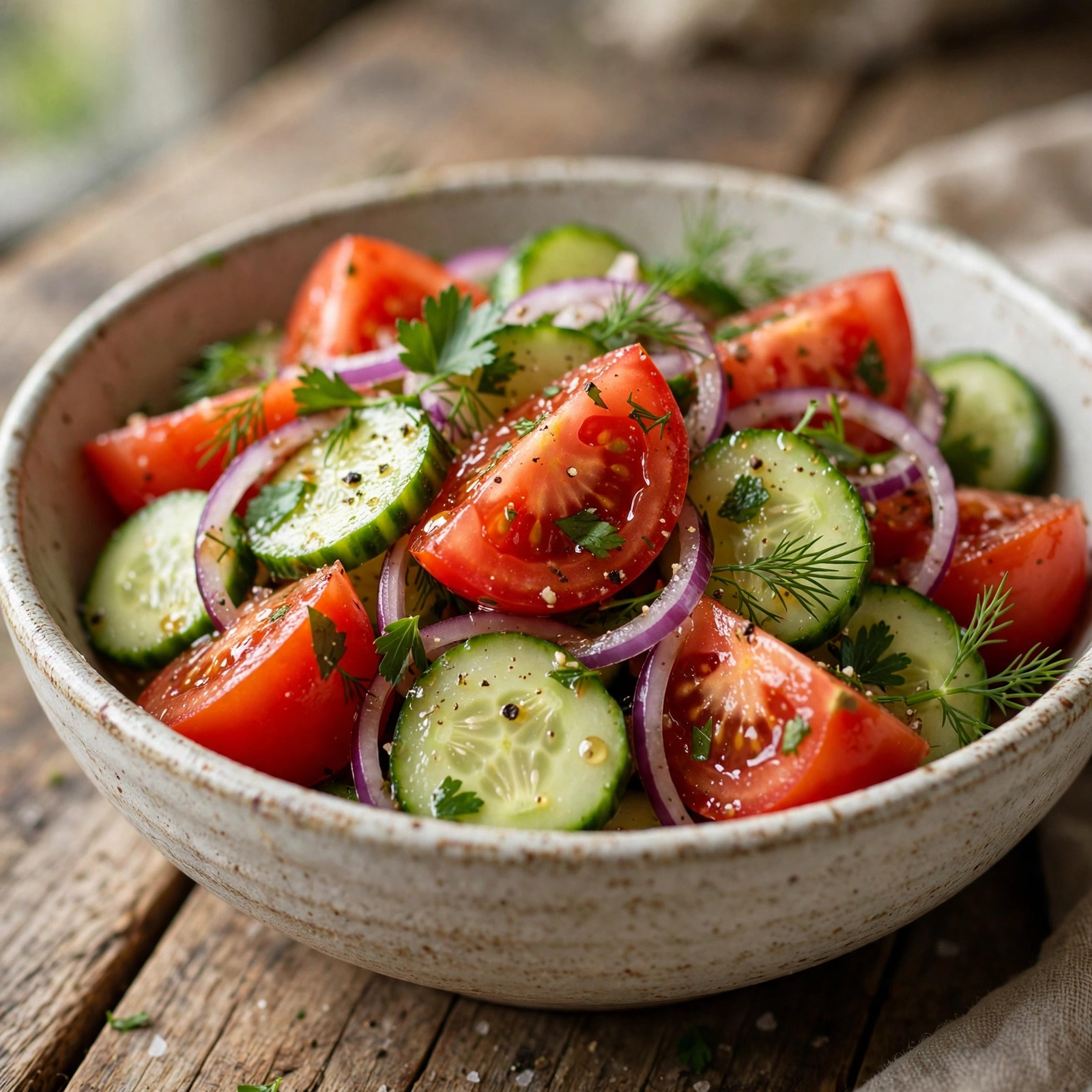 21 Day Fix Pool Party Food Guide (What You Can Actually Eat): Tomato and Cucumber Salad