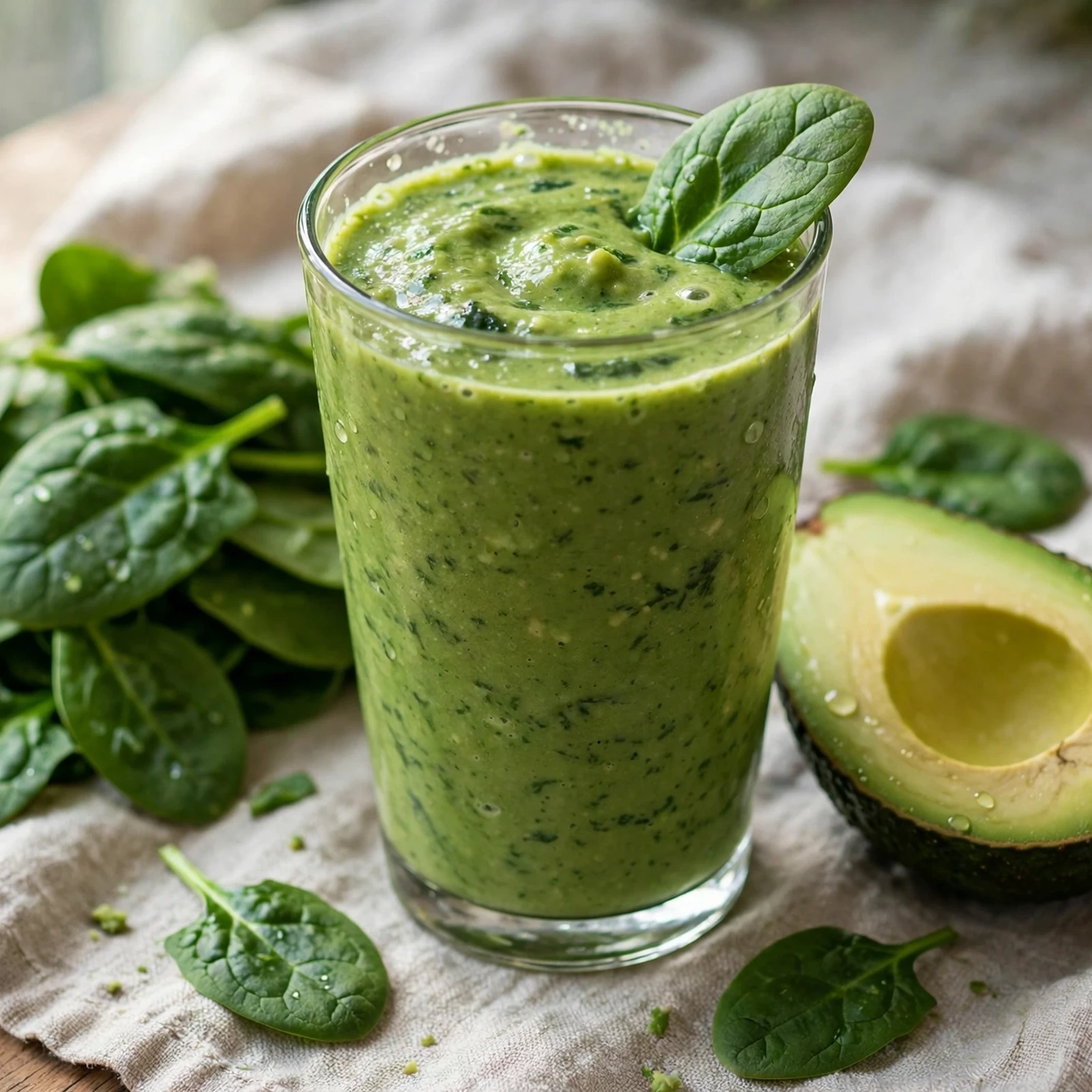 20 Hydrating Summer Anti-Inflammatory Drinks And Smoothies: 14. Avocado Spinach Smoothie