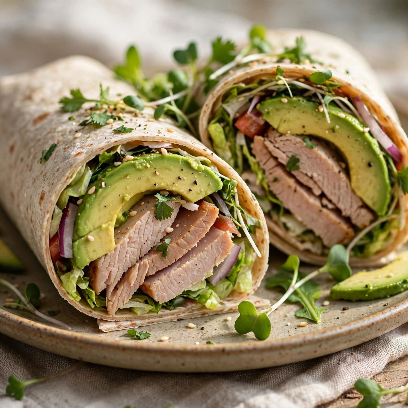 15 Quick 21 Day Fix Wrap Recipes for Lunch Meal Prep: 12. Avocado Turkey Wrap