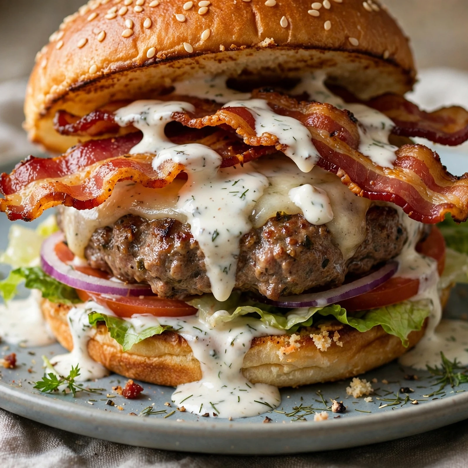 15 Juicy 21 Day Fix Burger Recipes for Your Next Cookout: 12. Bacon Ranch Turkey Burger