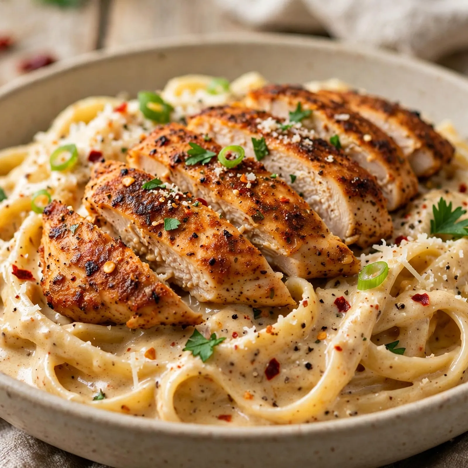 15 Creamy 21 Day Fix Chicken Alfredo Recipes That Feel Like Cheating: 13. Cajun Chicken Alfredo