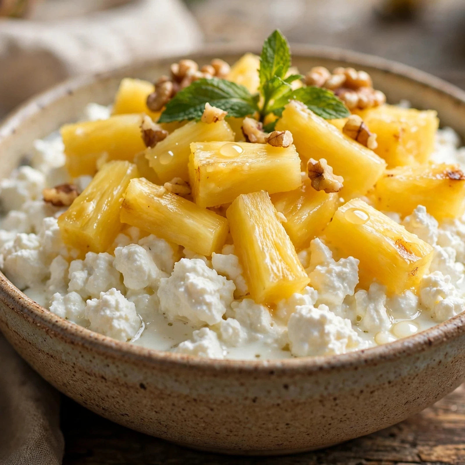 20 21 Day Fix Summer Breakfast Ideas (Quick & Light Mornings): 13. Cottage Cheese & Pineapple Bowl