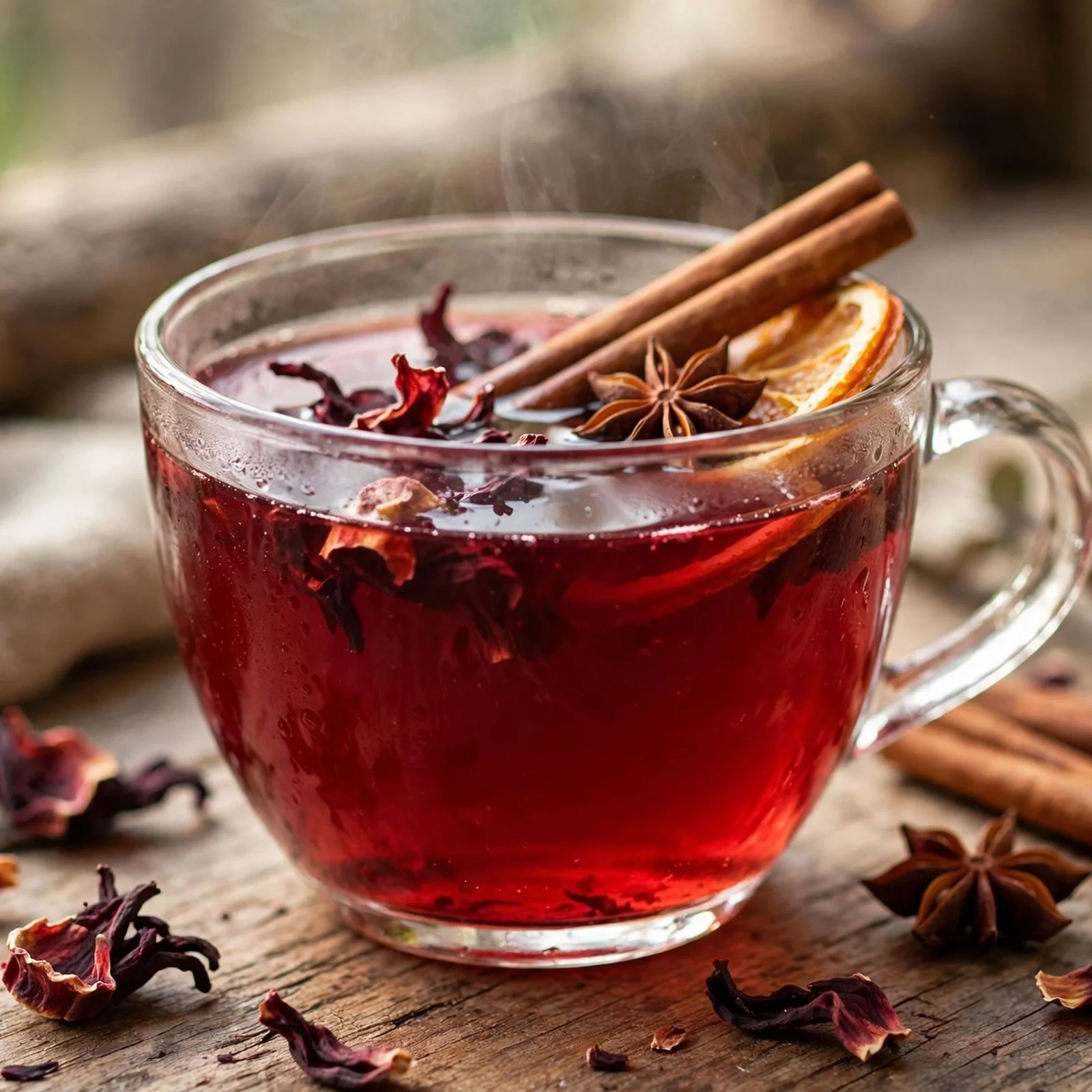 20 Warming Anti-Inflammatory Drinks And Spiced Teas for Fall: 13. Hibiscus Cinnamon Tea