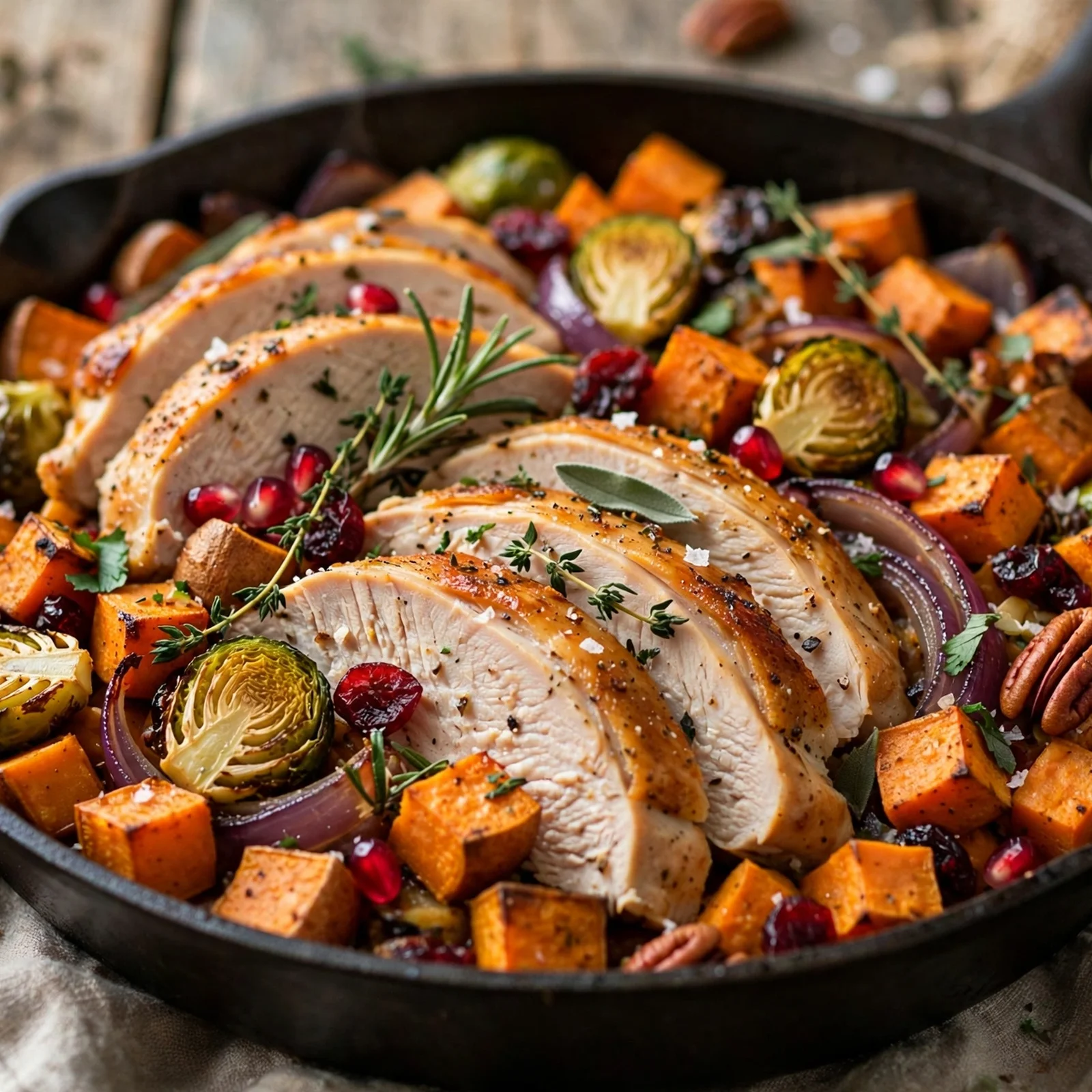 25 Cozy Fall Anti-Inflammatory Recipes to Warm Your Soul: 13. Turkey & Sweet Potato Harvest Skillet