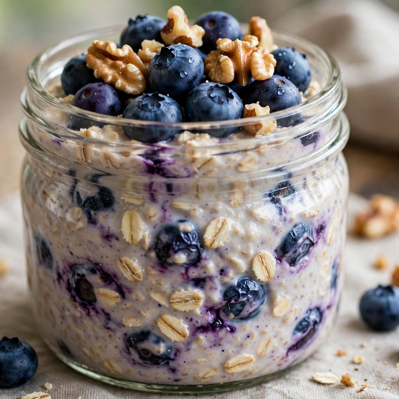 15 Summer Anti-Inflammatory Recipes to Start the Season Right: 13. Blueberry Walnut Overnight Oats