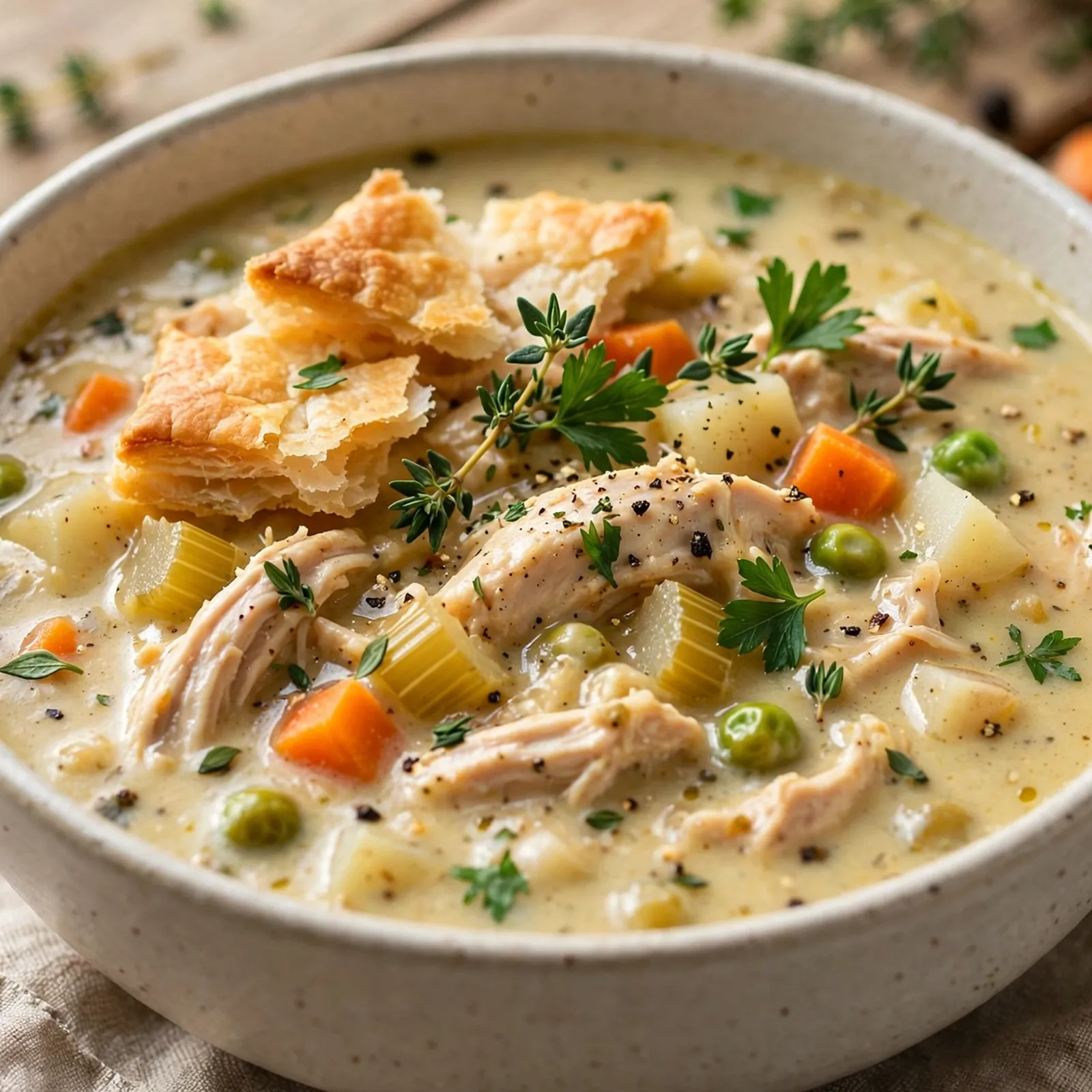 15 Cozy 21 Day Fix Chicken Pot Pie Recipes for Comfort Food Lovers: 13. Chicken Pot Pie Soup