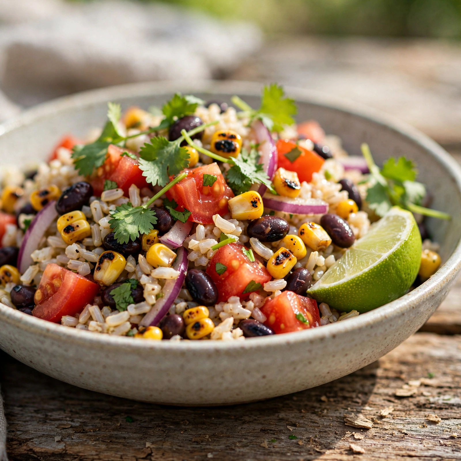 15 Anti-Inflammatory Grain Salads for Summer Days: 14. Summer Corn and Brown Rice Salad