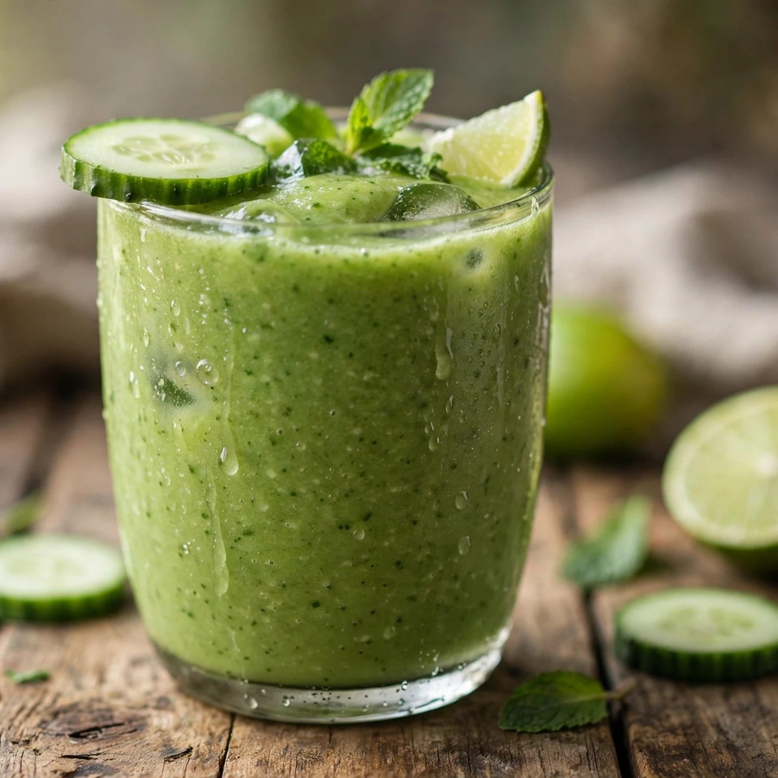 15 Best 21 Day Fix Summer Smoothies (Refreshing & Approved): 15. Cucumber Lime Green Smoothie