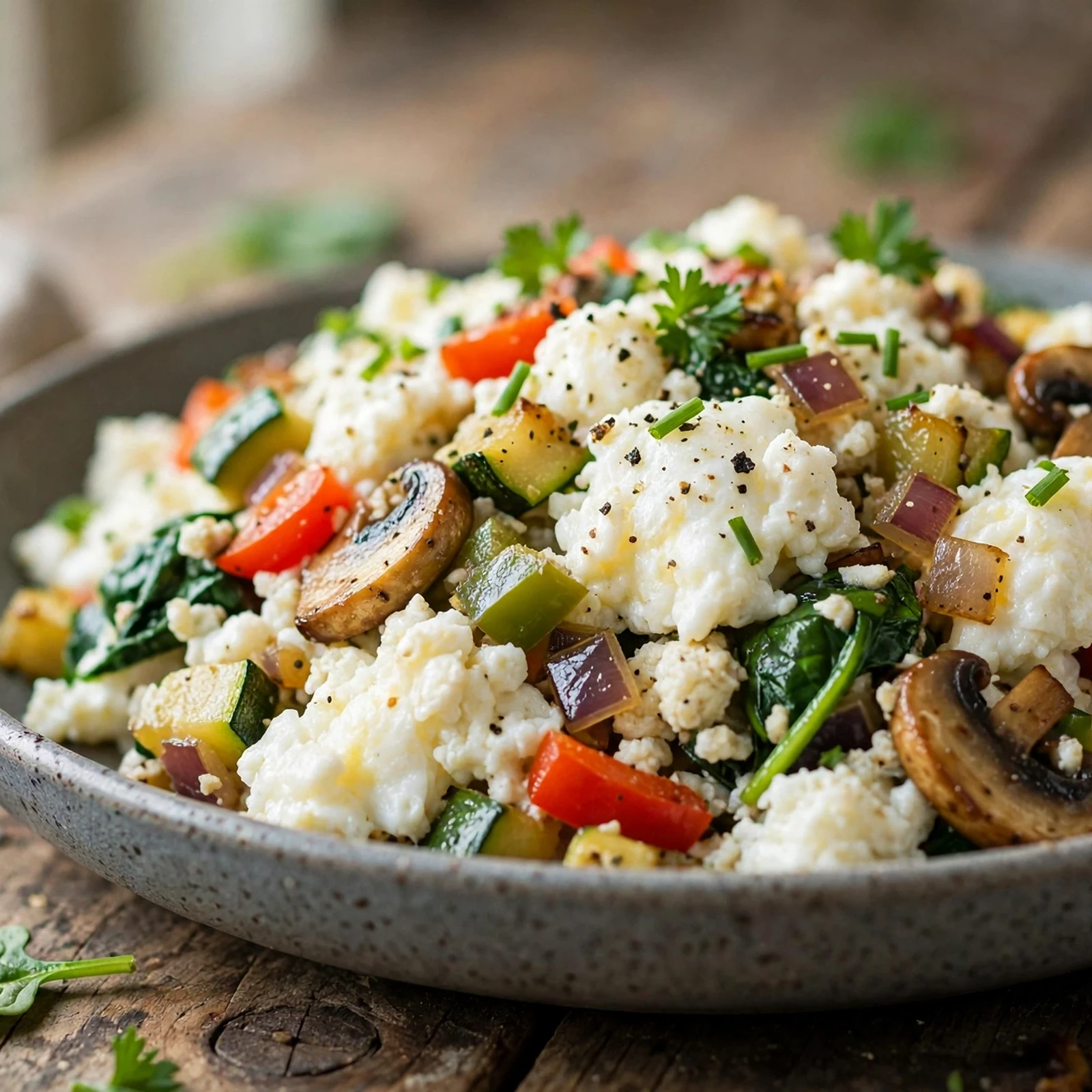 20 21 Day Fix Summer Breakfast Ideas (Quick & Light Mornings): 14. Egg White Veggie Scramble