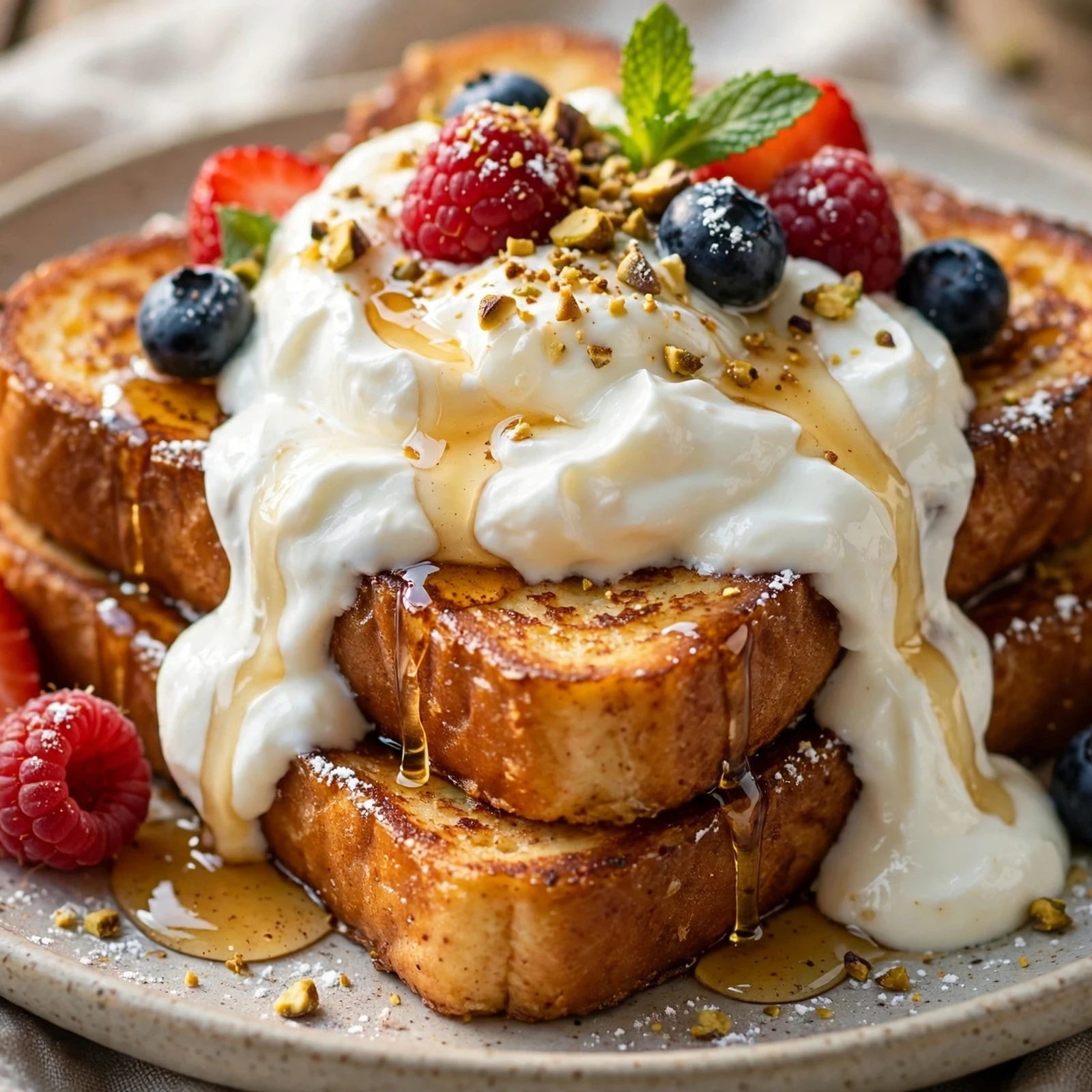 15 Indulgent 21 Day Fix French Toast Recipes That Won’t Break Your Plan: 13. Greek Yogurt French Toast