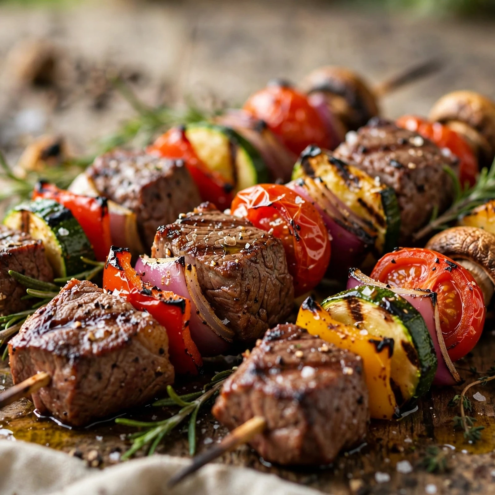 25 Smoky 21 Day Fix Grilling Recipes for the Perfect Summer Cookout: 14. Grilled Steak & Vegetable Skewers