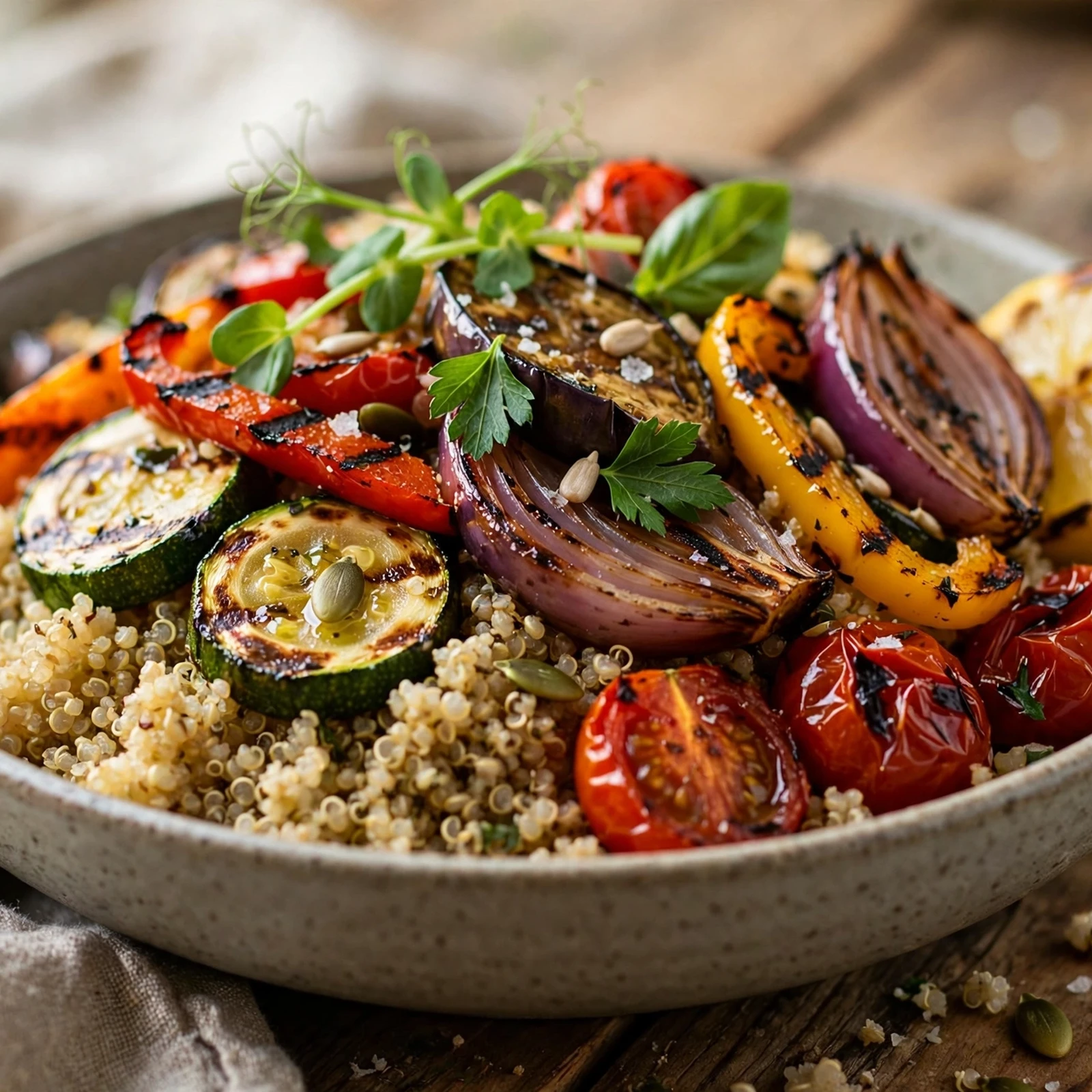 25 Refreshing Summer Anti-Inflammatory Recipes to Beat the Heat: 15. Grilled Vegetable Quinoa Bowl