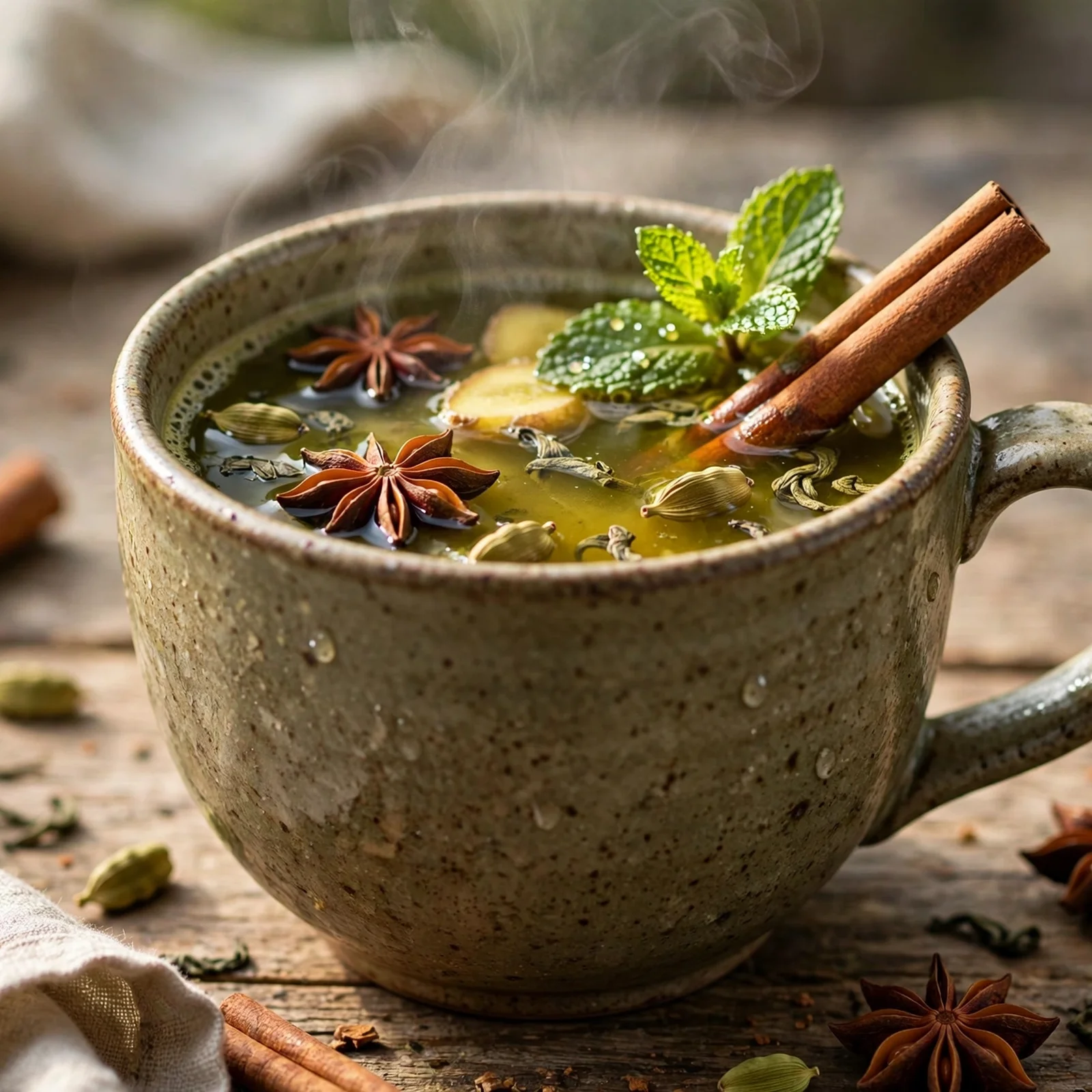 20 Warming Anti-Inflammatory Drinks And Spiced Teas for Fall: 14. Spiced Green Tea