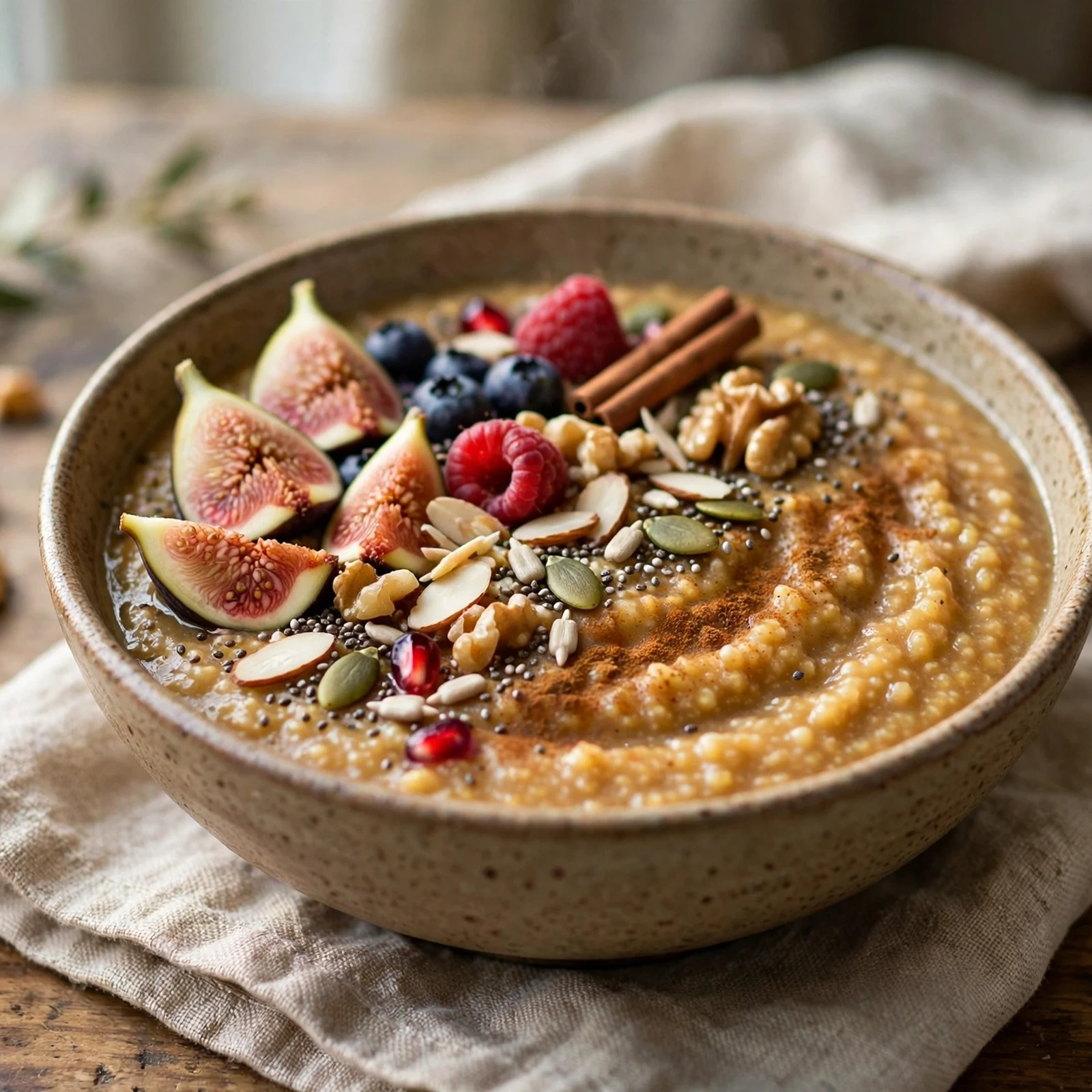 15 Anti-Inflammatory Fall Breakfasts with Oats Squash And Spice: 14. Warm Cinnamon Millet Porridge