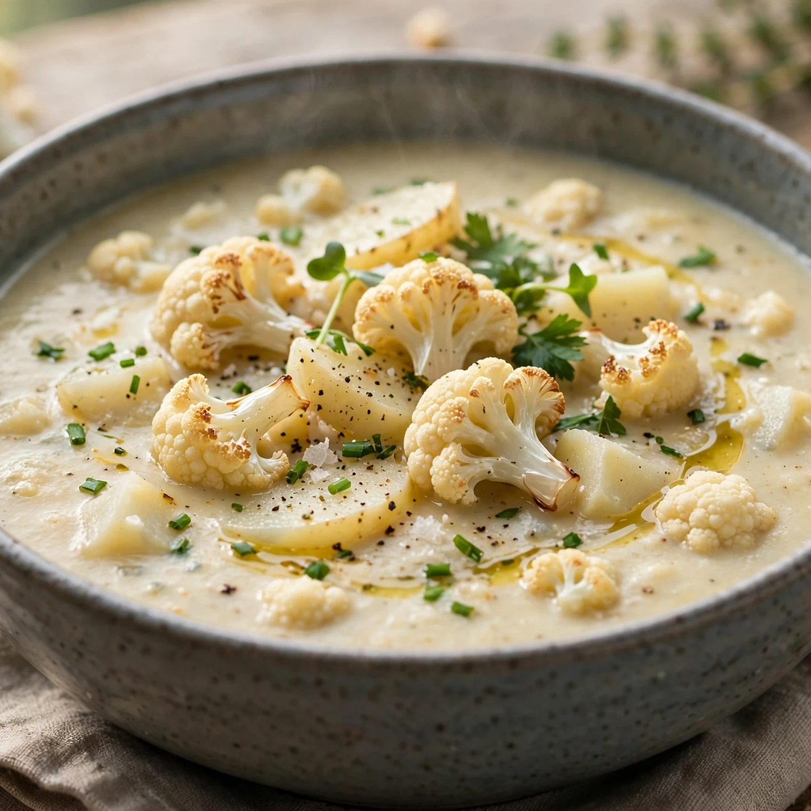 15 Creamy 21 Day Fix Cauliflower Soup Recipes You’ll Make on Repeat: 14. Cauliflower Potato Soup