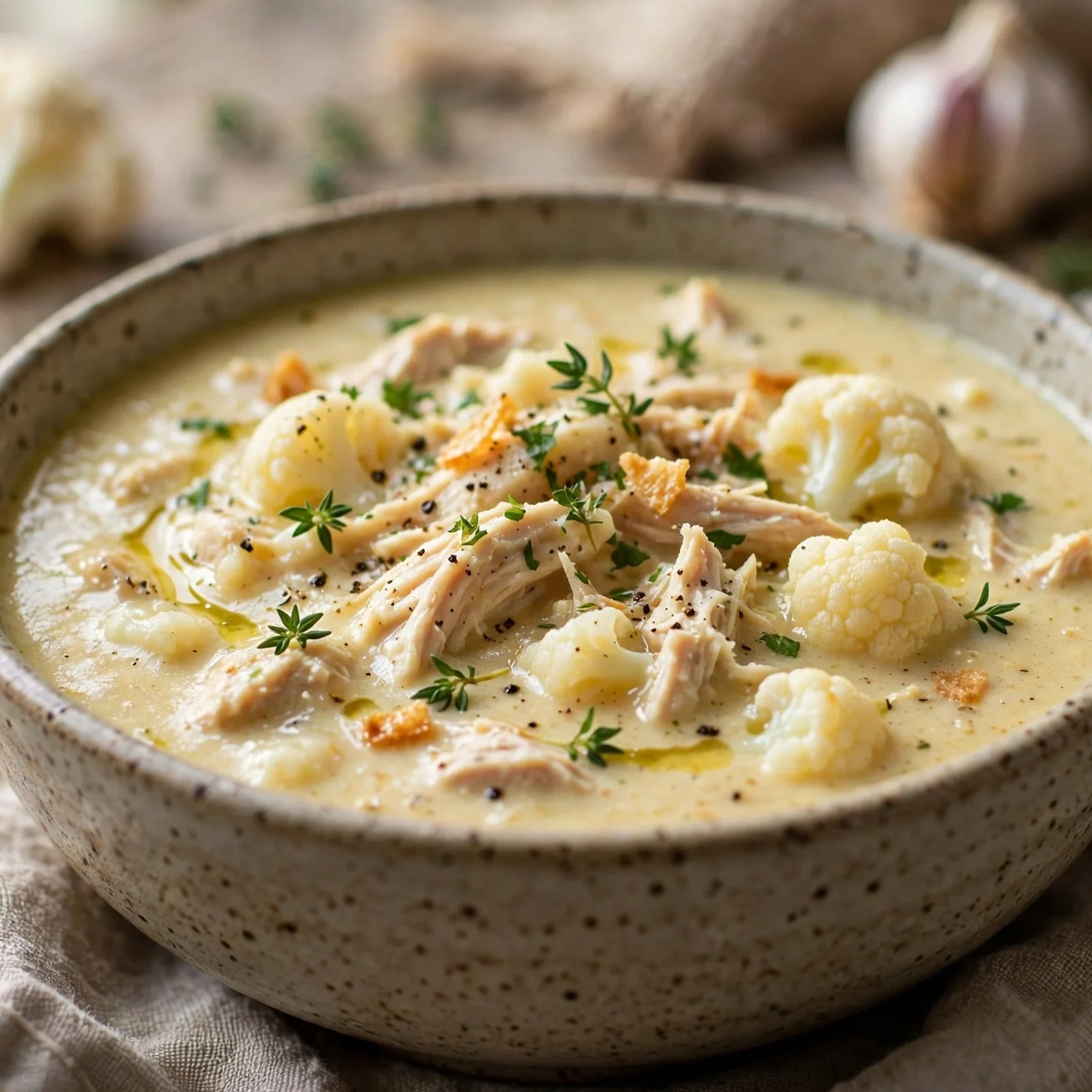15 One-Pot Anti-Inflammatory Fall Dinners for Easy Weeknights: 15. Creamy Cauliflower Chicken Soup