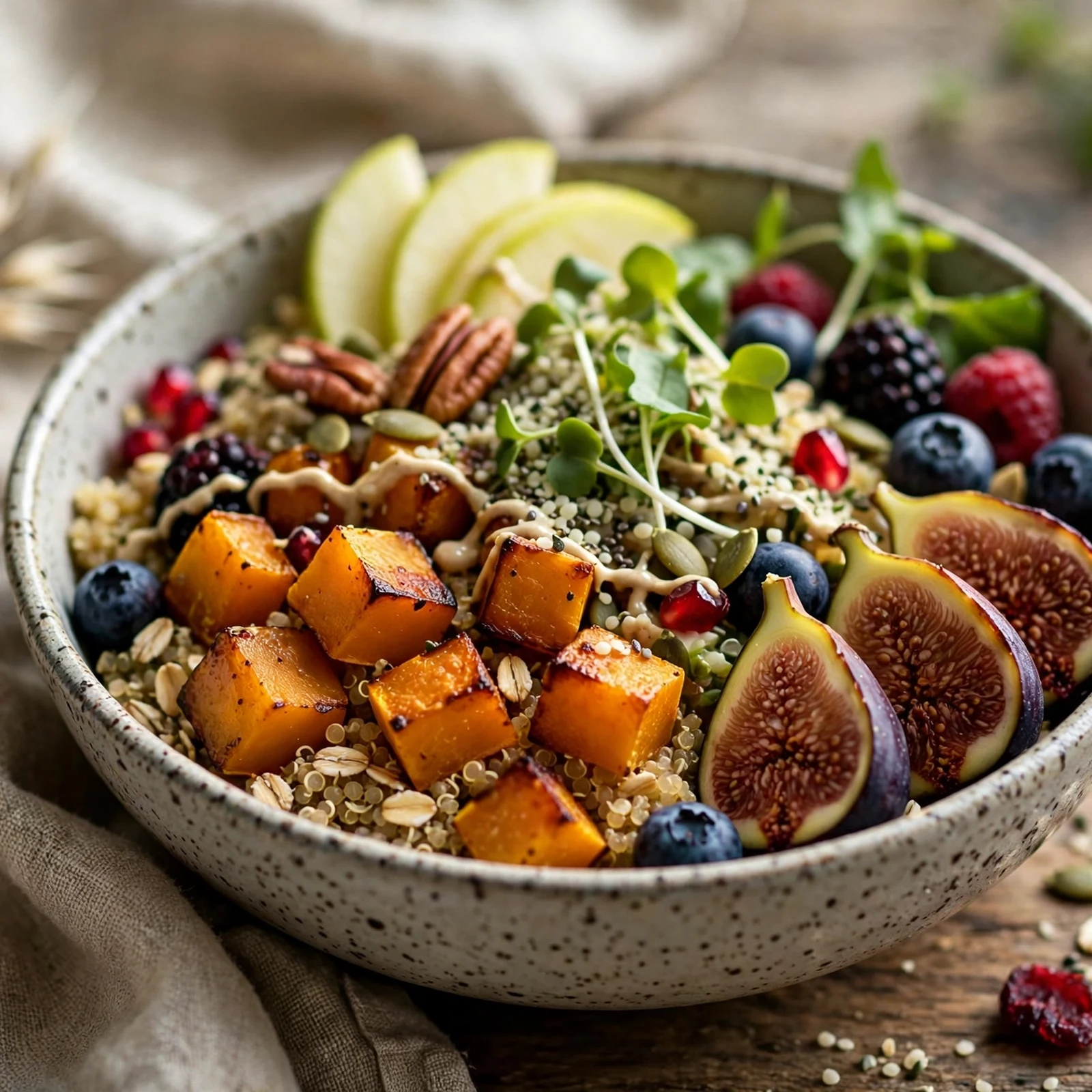 15 Anti-Inflammatory Fall Breakfasts with Oats Squash And Spice: 15. Harvest Breakfast Grain Bowl