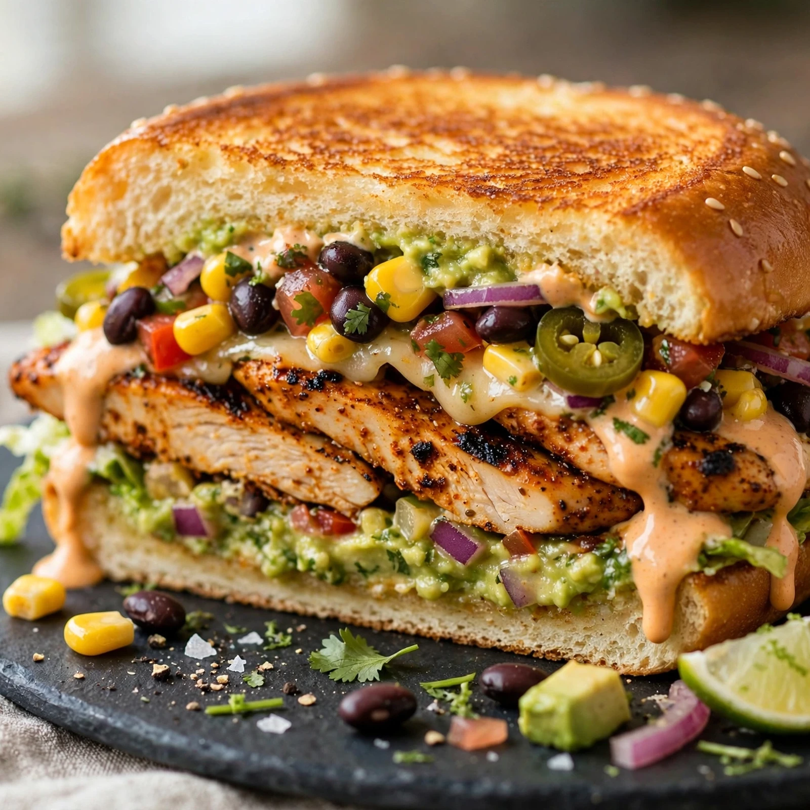15 Satisfying 21 Day Fix Sandwich Ideas That Keep You on Track: 14. Southwest Chicken Sandwich