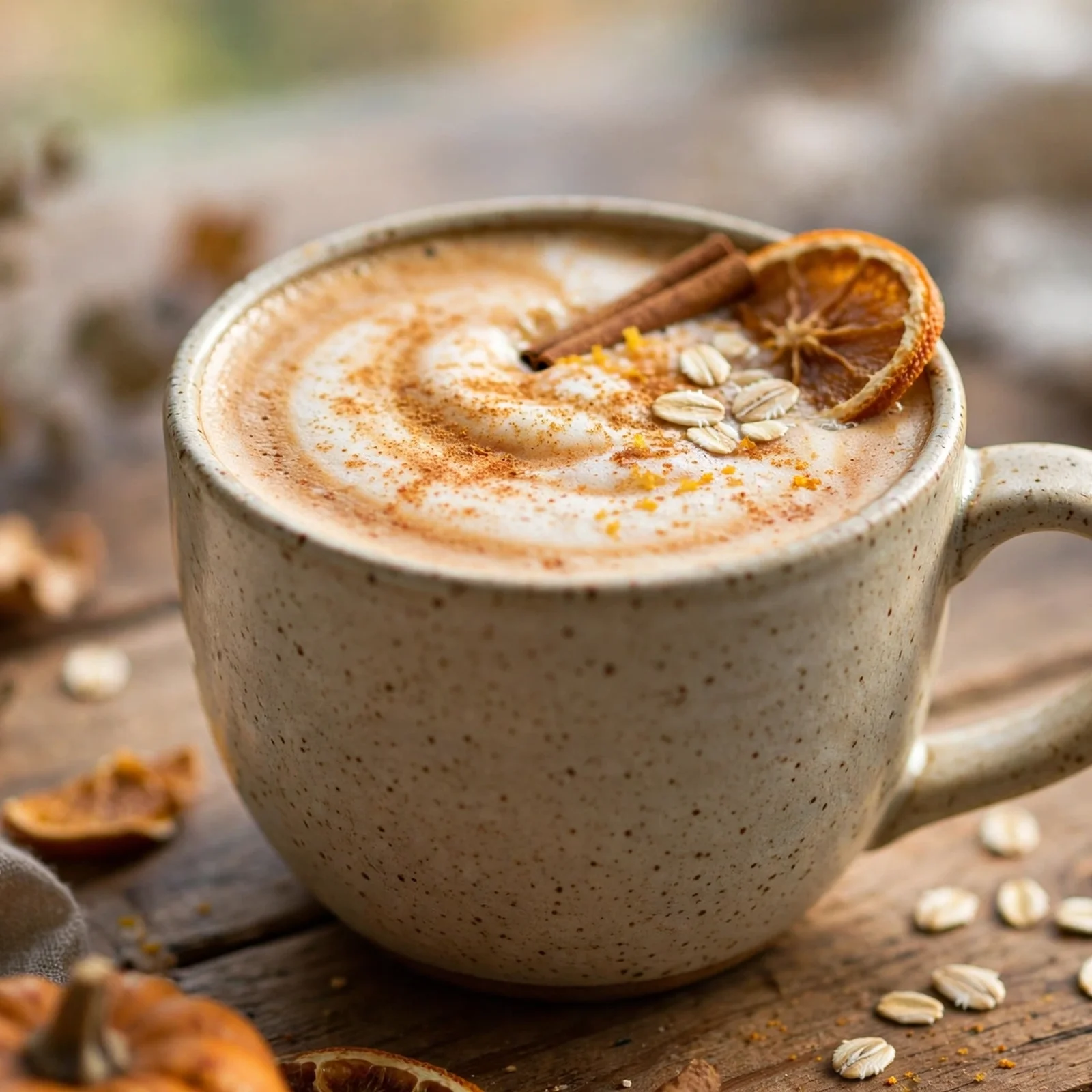 20 Warming Anti-Inflammatory Drinks And Spiced Teas for Fall: 16. Cozy Pumpkin Oat Milk Latte