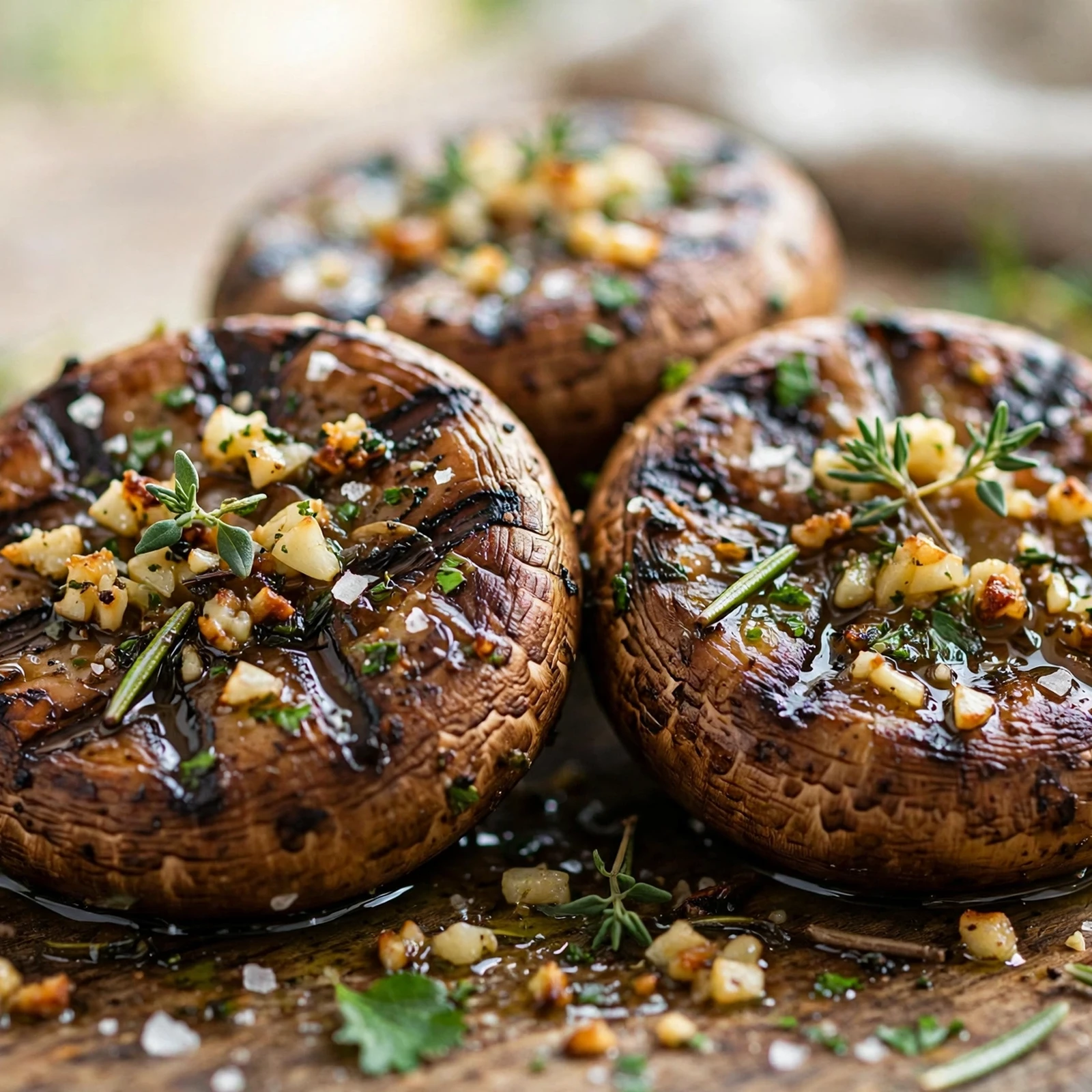 25 Smoky 21 Day Fix Grilling Recipes for the Perfect Summer Cookout: 16. Grilled Portobello Mushrooms with Garlic Herbs