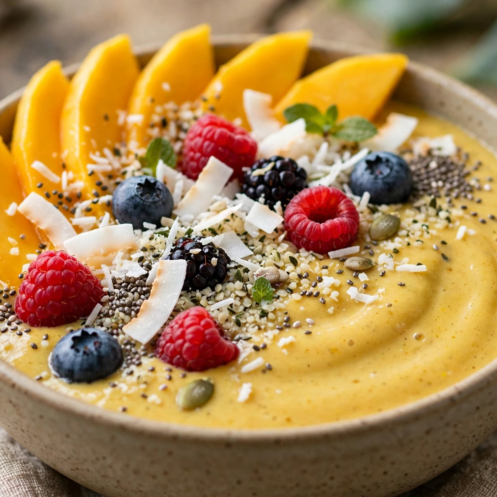 15 Summer Anti-Inflammatory Recipes to Start the Season Right: 15. Tropical Anti-Inflammatory Smoothie Bowl