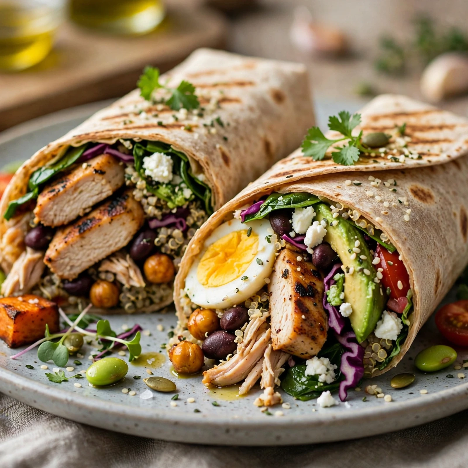 15 Quick 21 Day Fix Wrap Recipes for Lunch Meal Prep: 15. Ultimate High-Protein Meal Prep Wrap