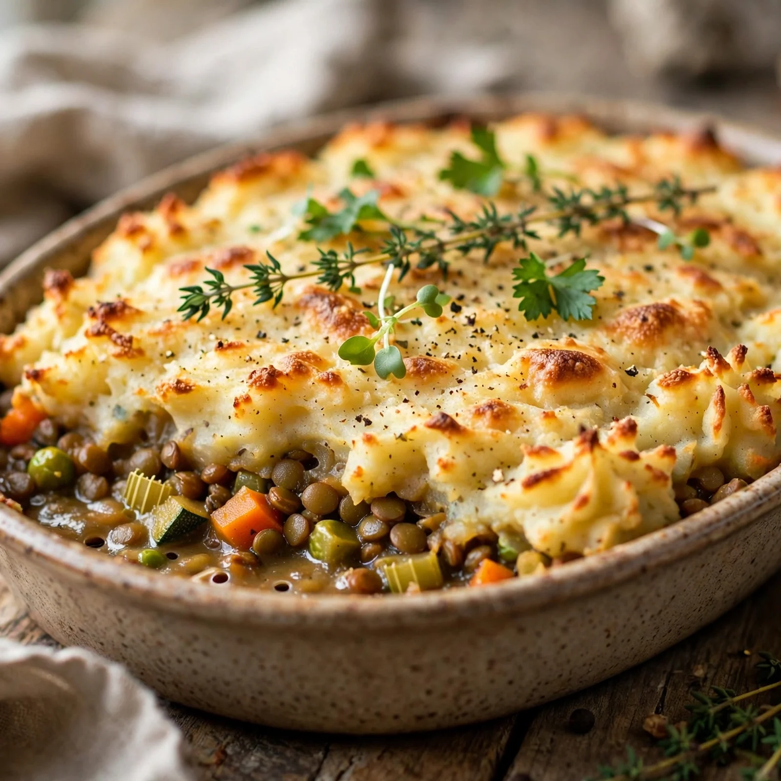 25 Cozy Fall Anti-Inflammatory Recipes to Warm Your Soul: 17. Lentil & Vegetable Shepherd’s Pie
