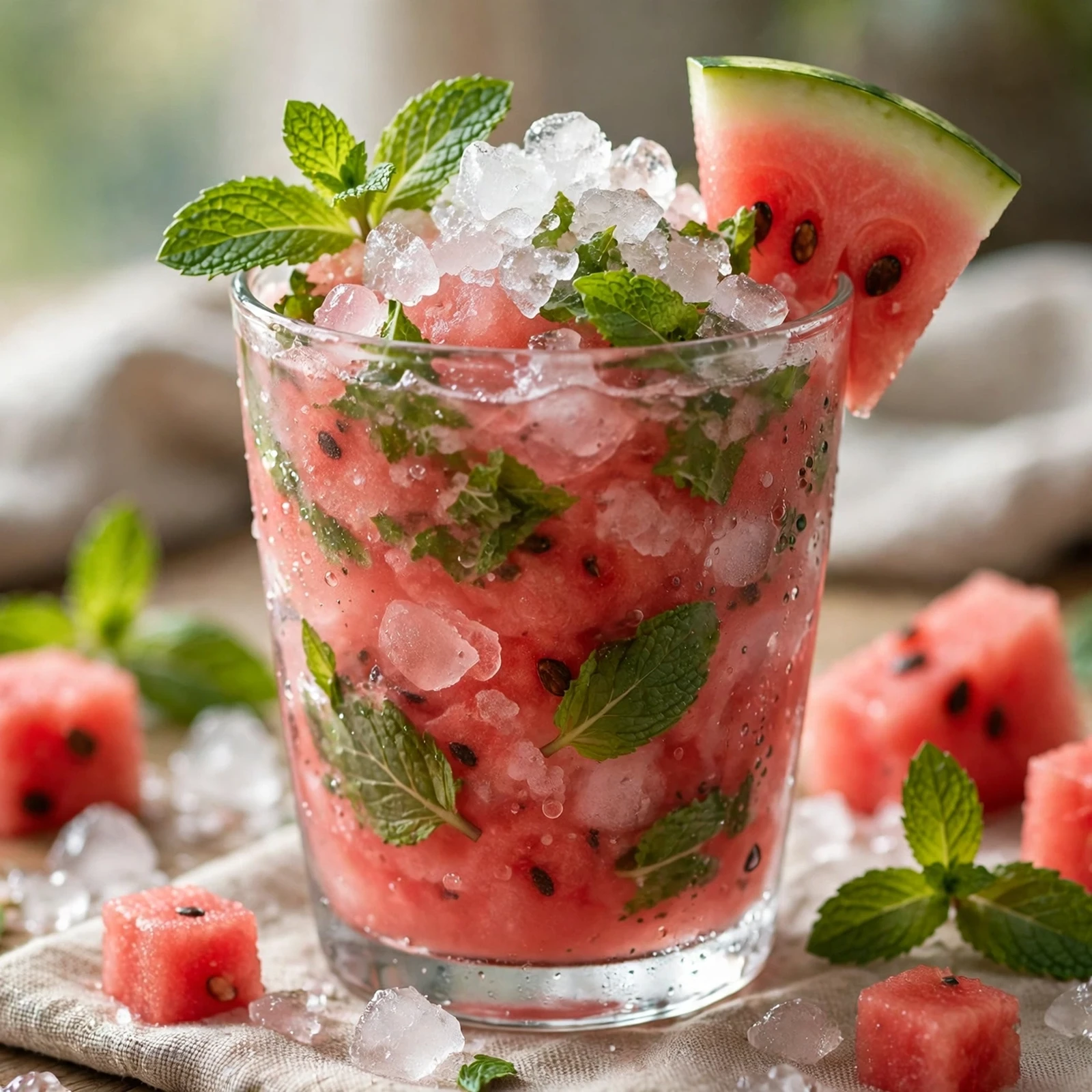 20 Hydrating Summer Anti-Inflammatory Drinks And Smoothies: 18. Minty Watermelon Slush