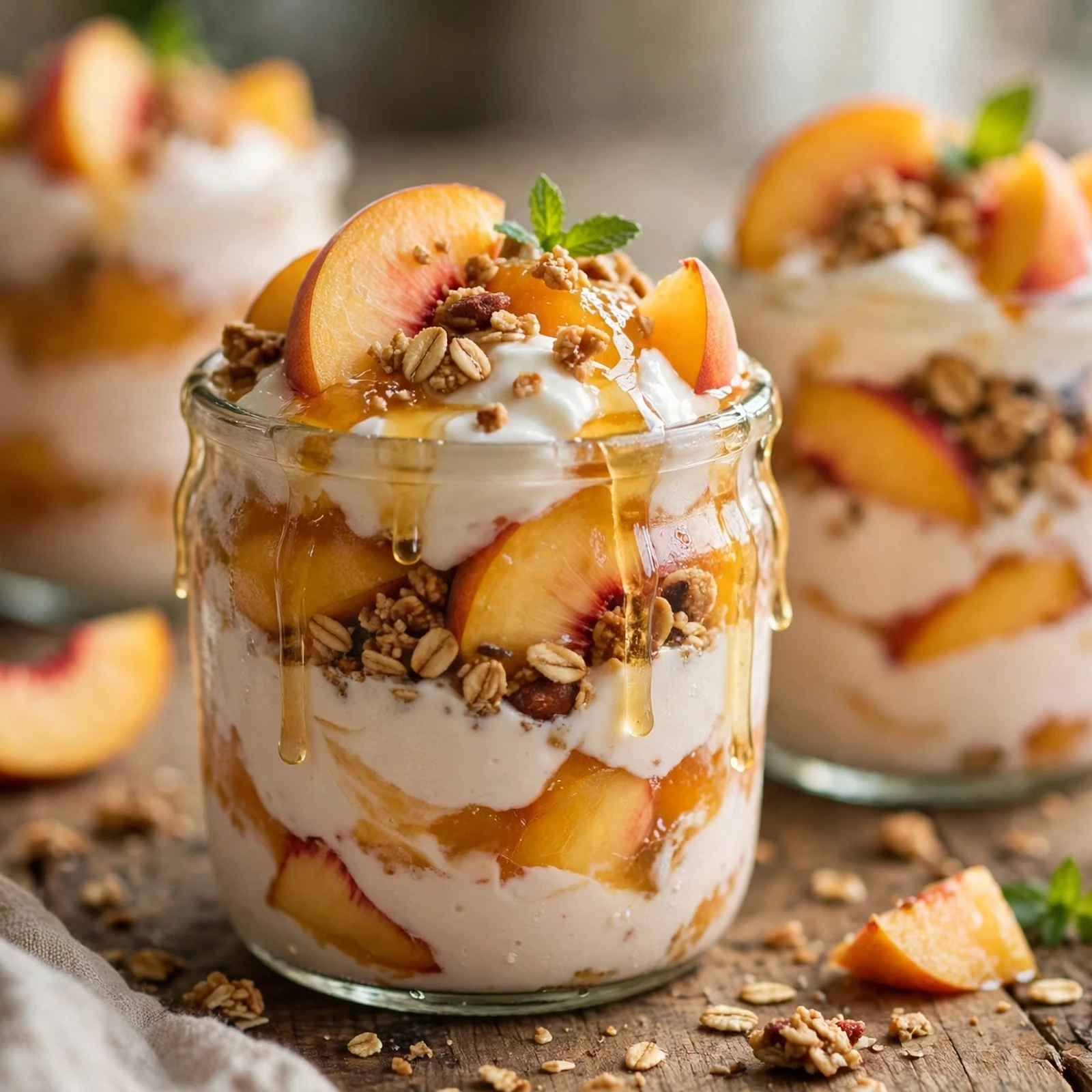 25 Refreshing Summer Anti-Inflammatory Recipes to Beat the Heat: 18. Peach Yogurt Parfaits