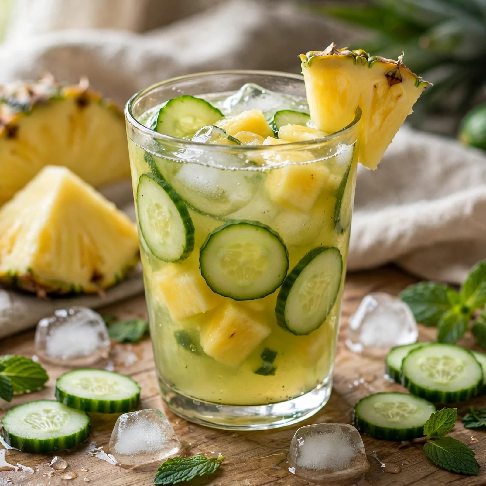 20 Hydrating Summer Anti-Inflammatory Drinks And Smoothies: 20. Pineapple Cucumber Cooler