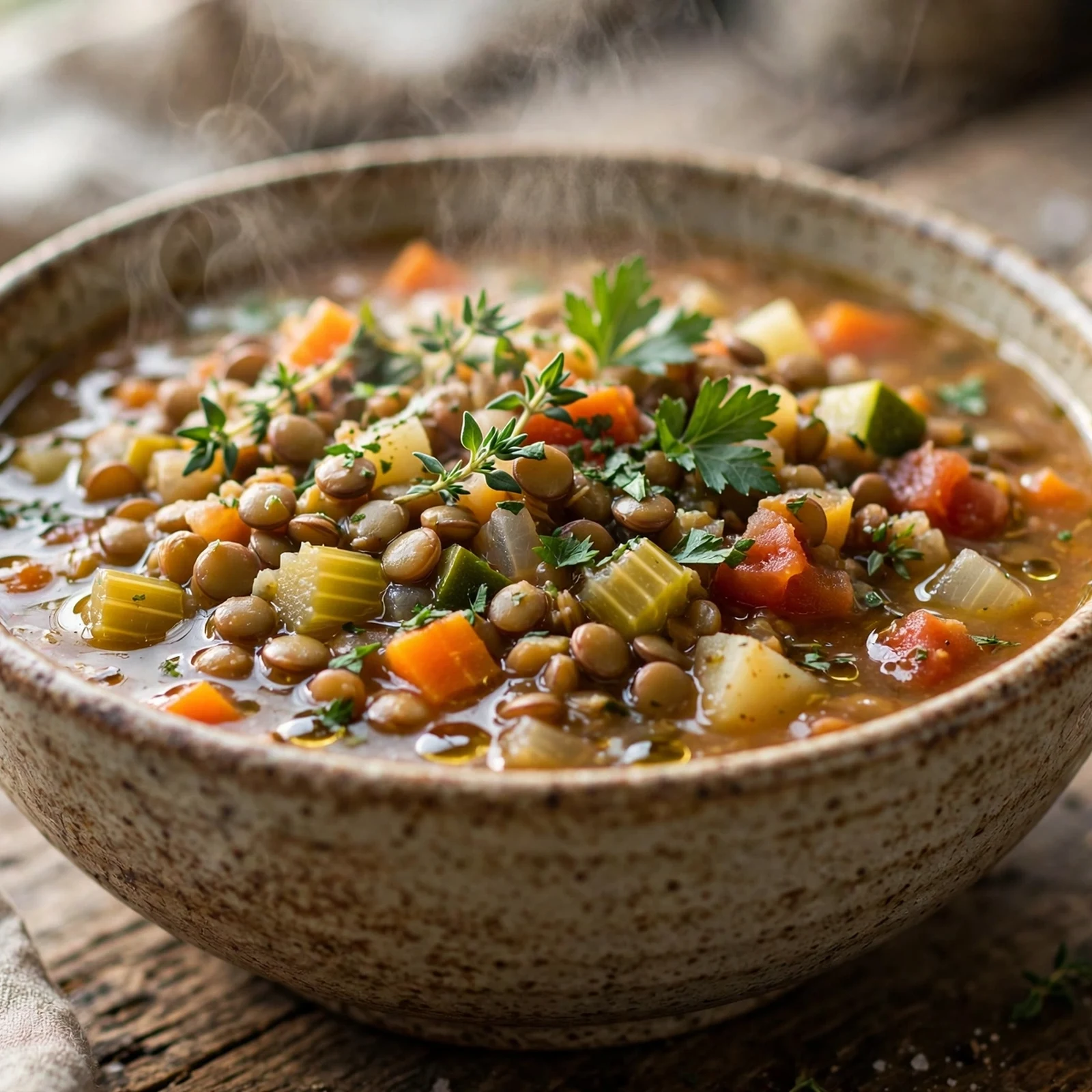 20 Anti-Inflammatory Slow Cooker Recipes for Fall: 20. Rustic Lentil & Vegetable Soup