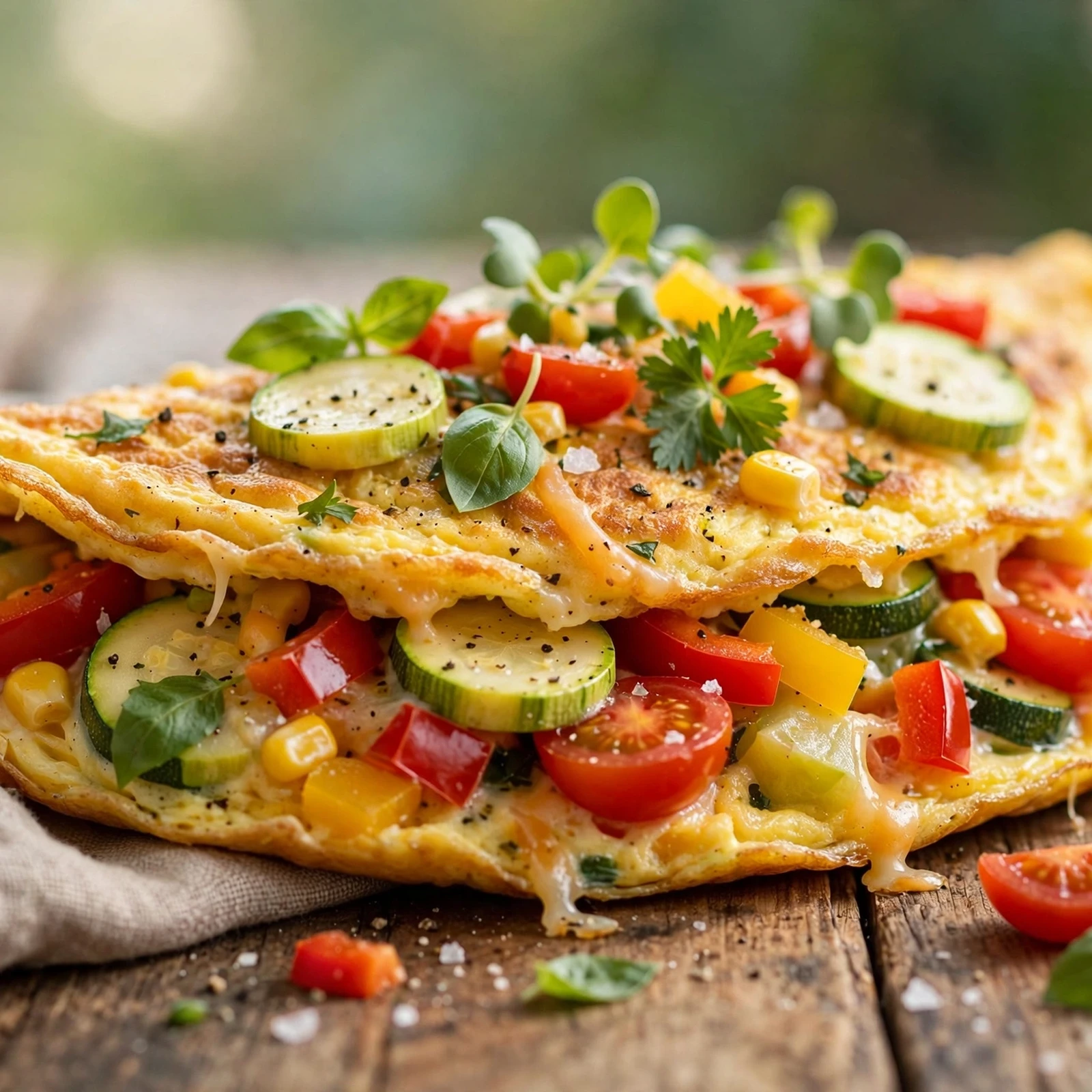 20 21 Day Fix Summer Breakfast Ideas (Quick & Light Mornings): 19. Summer Veggie Omelet
