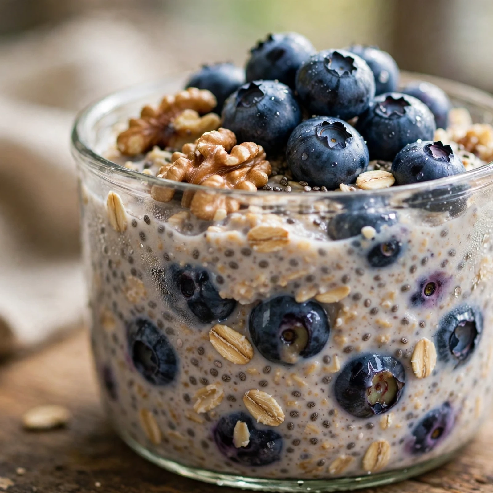 25 Refreshing Summer Anti-Inflammatory Recipes to Beat the Heat: 22. Blueberry Walnut Overnight Oats