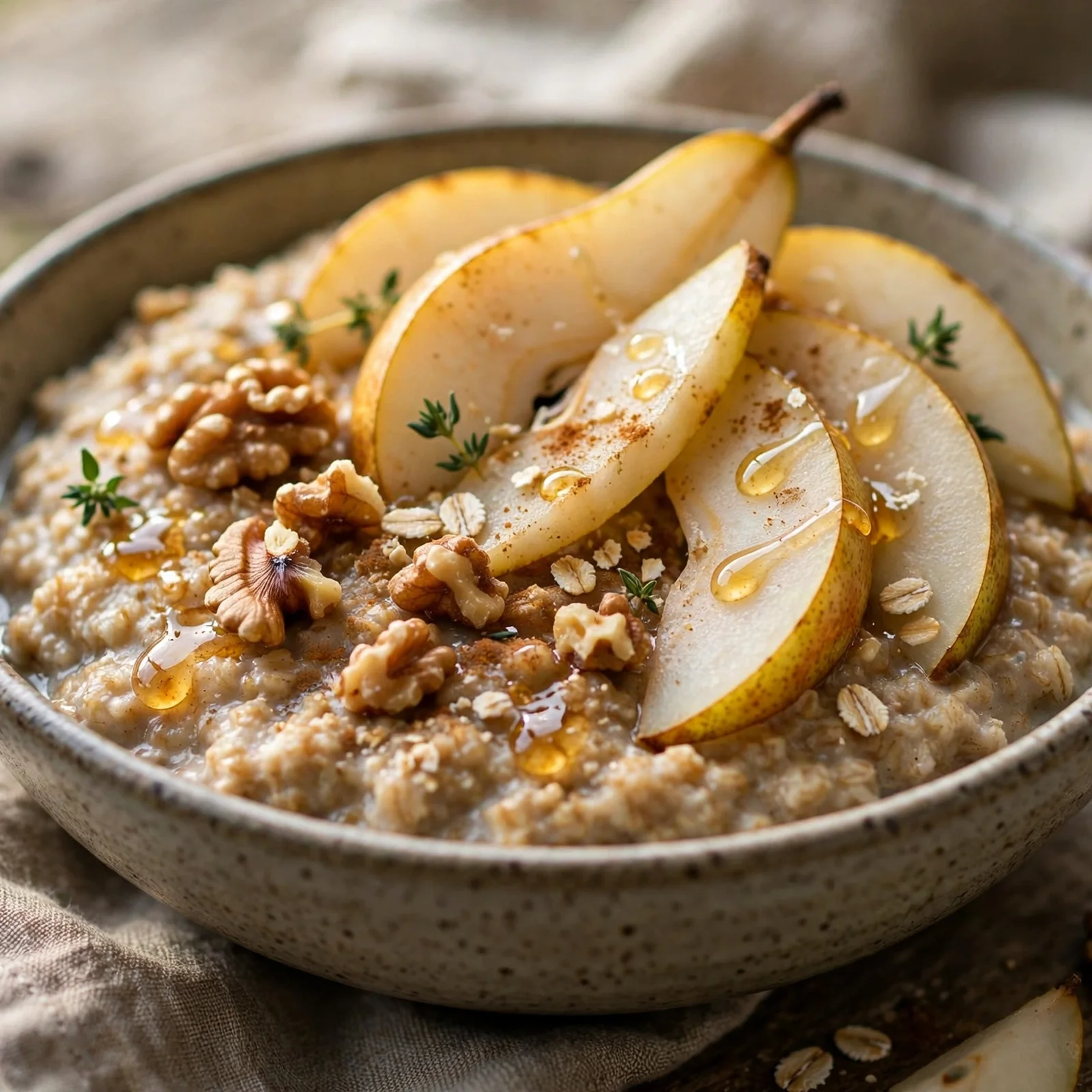25 Cozy Fall Anti-Inflammatory Recipes to Warm Your Soul: 22. Pear Walnut Oatmeal